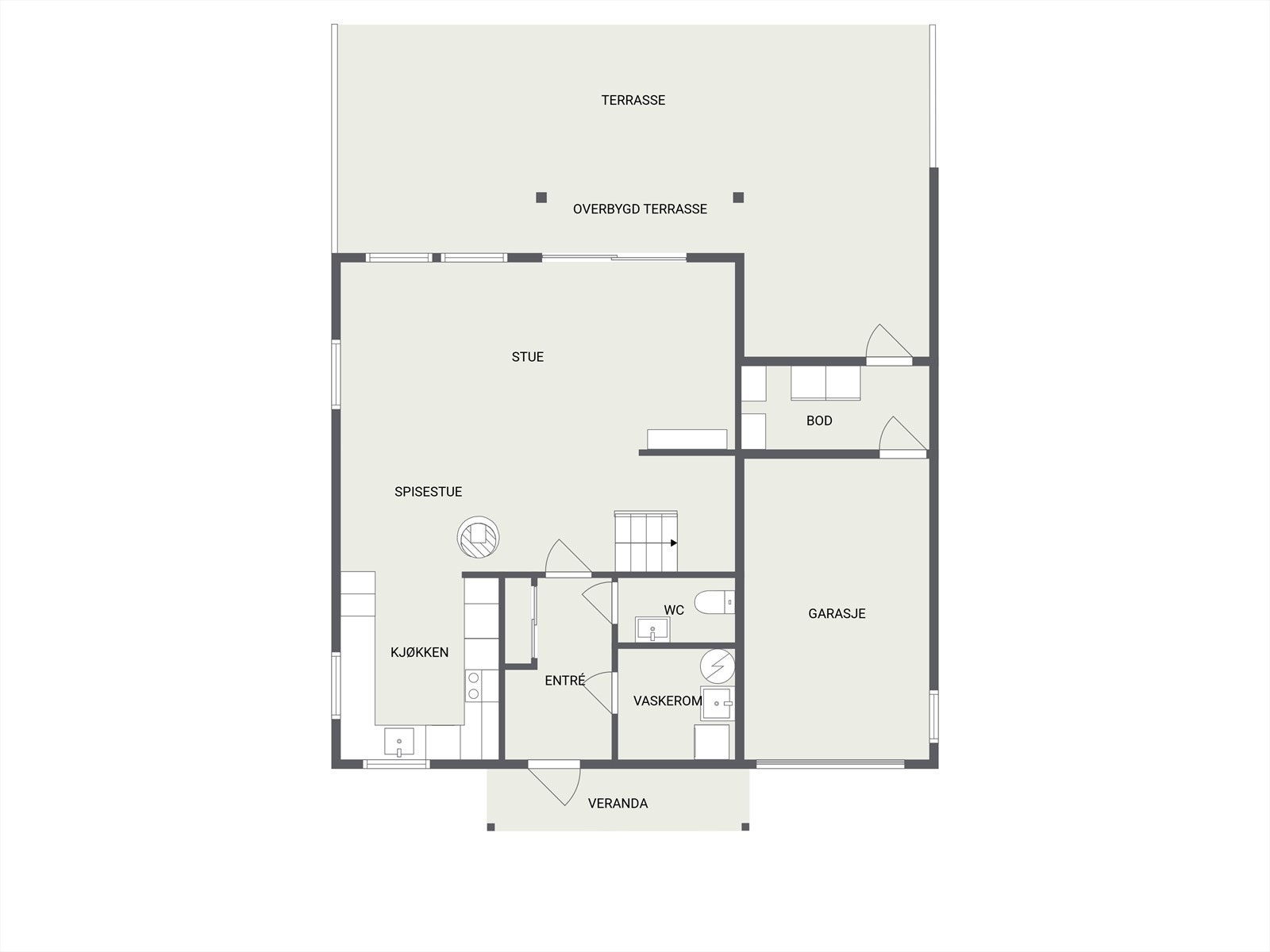 Plantegning 1. etasje. Galleribilde