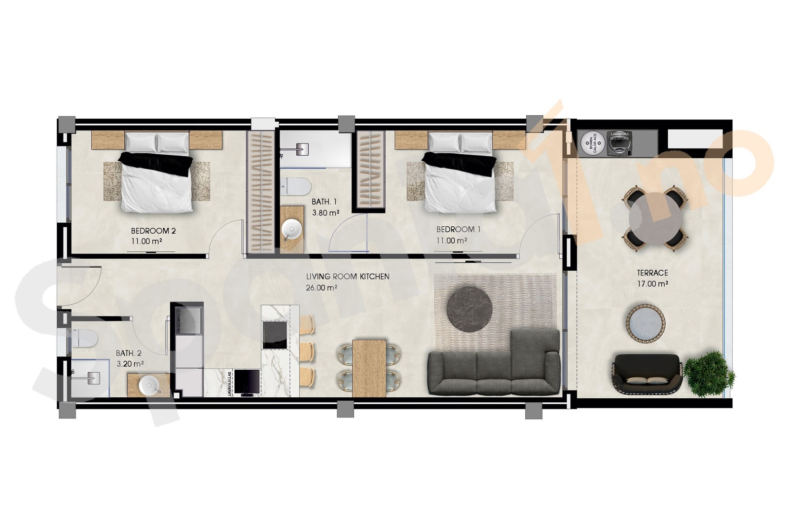 Plantegning toppleilighet Galleribilde