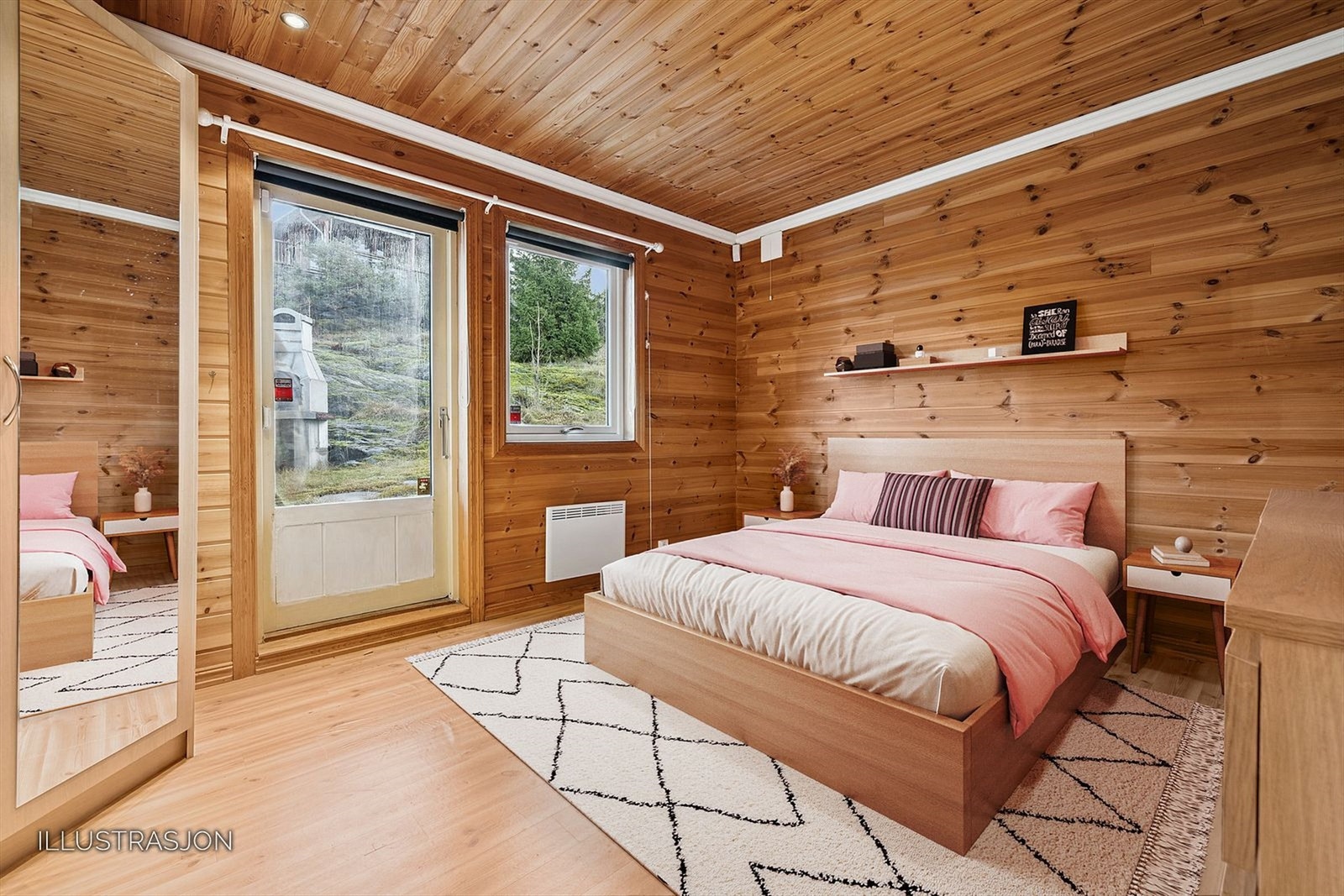 Digitalt redigert soverom Galleribilde