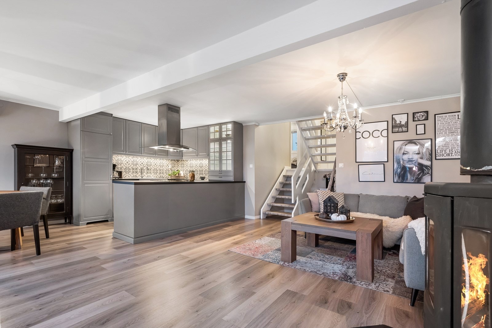 Sosial planløsning - perfekt til gjester eller familier. Galleribilde