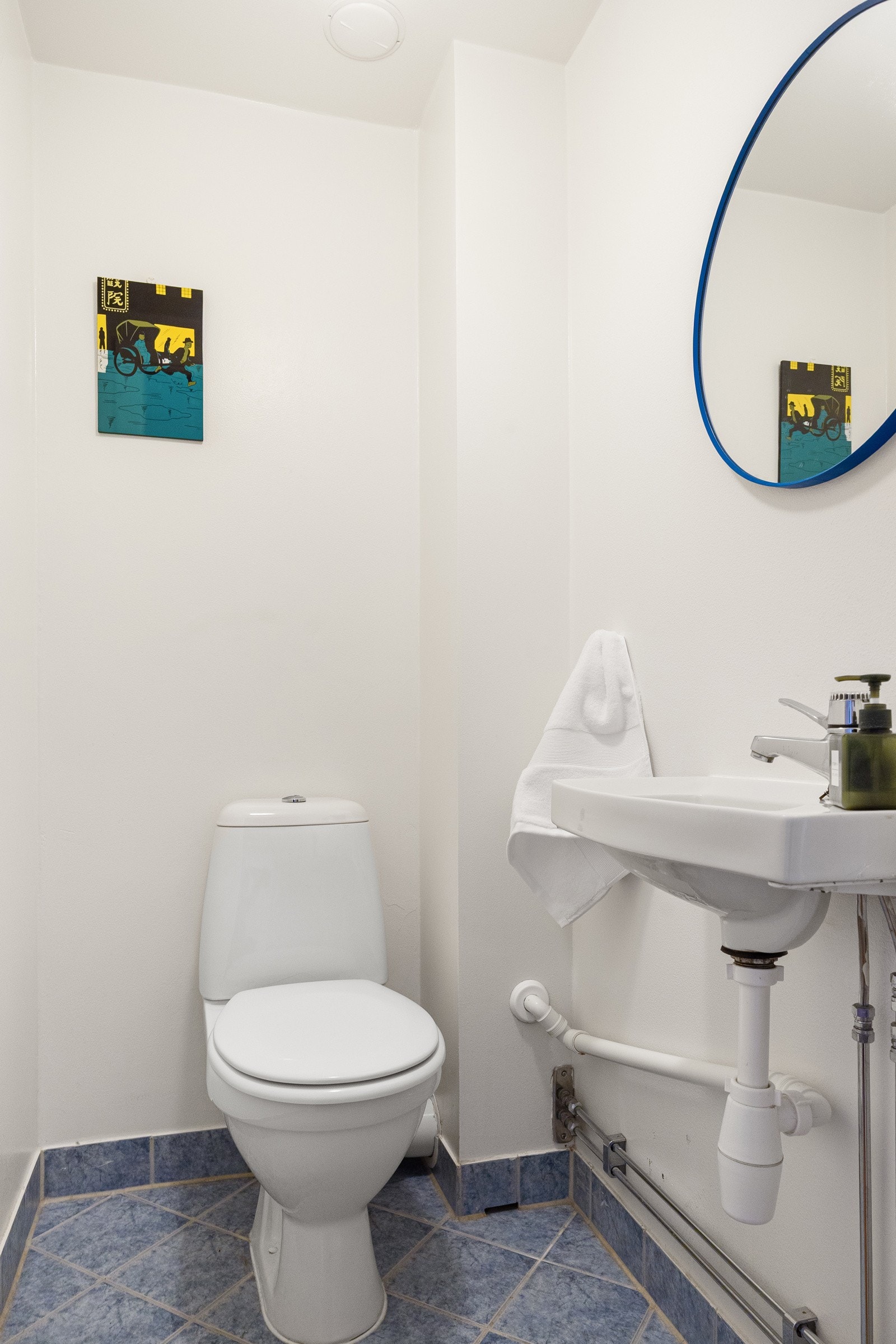 - Separat toalettrom med toalett, servant og speil - Galleribilde