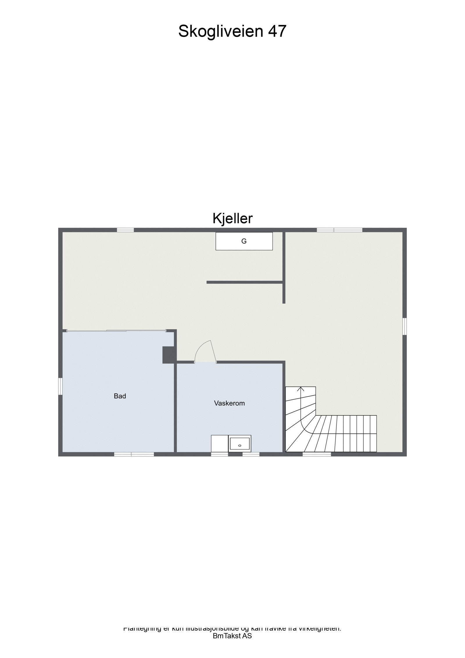 Plantegning kjeller. Galleribilde