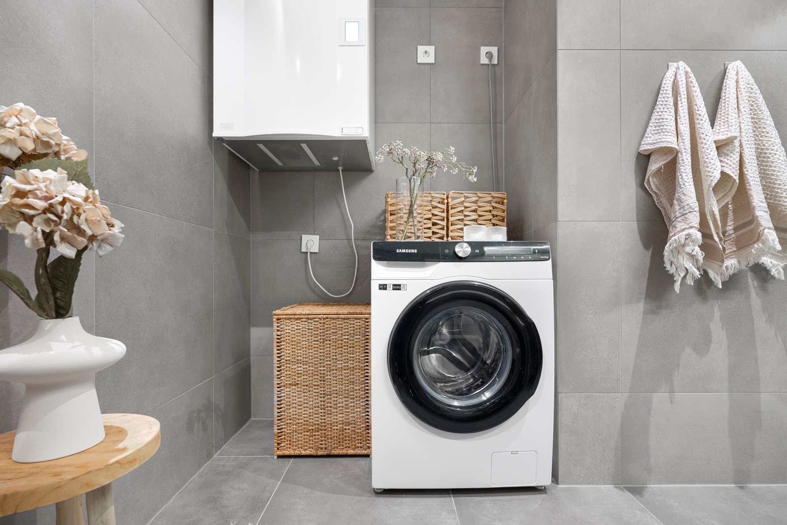 Opplegg for vaskemaskin. Galleribilde