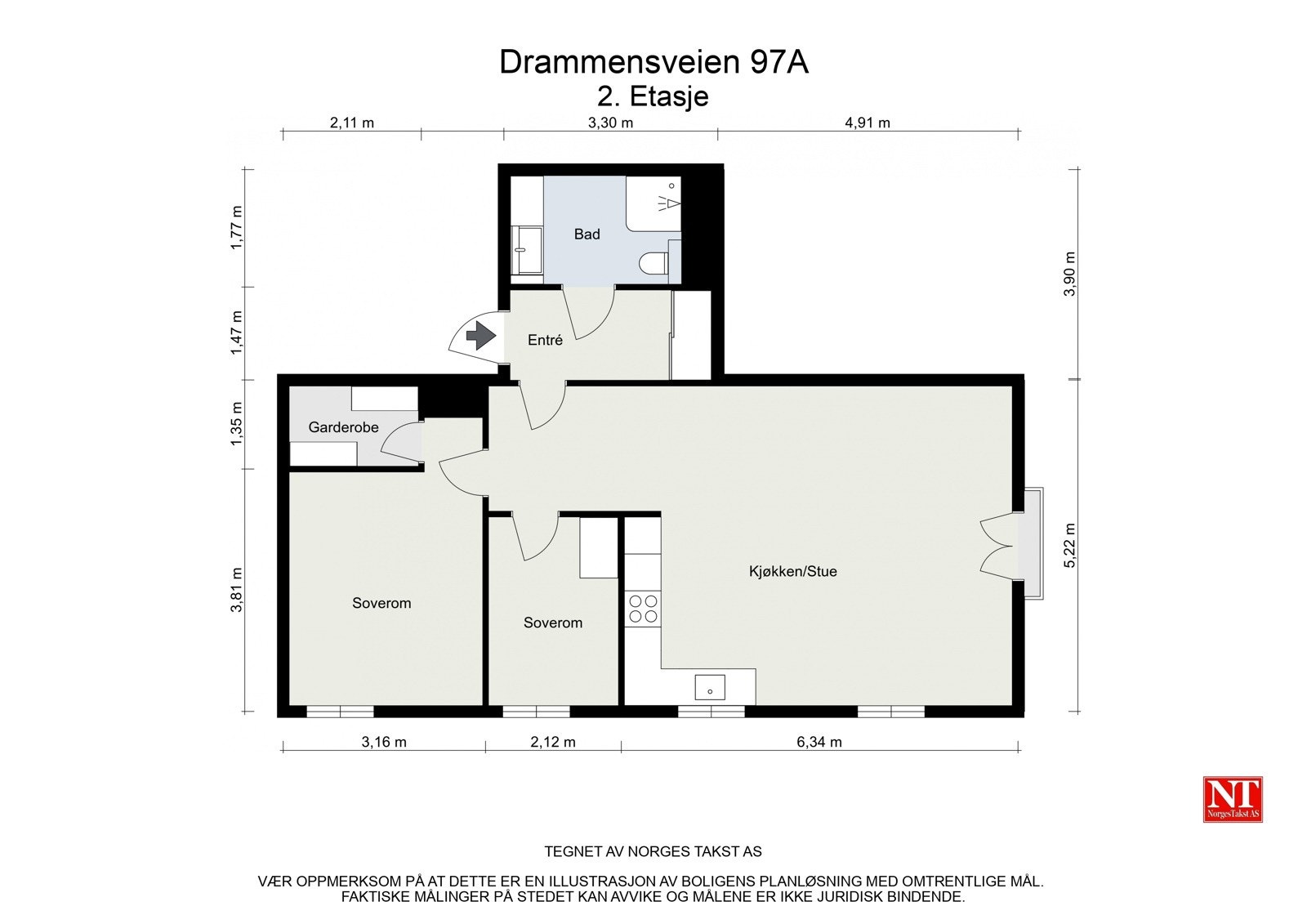 Drammensveien 97A - 2D - 2. Etasje - Letterhead Galleribilde
