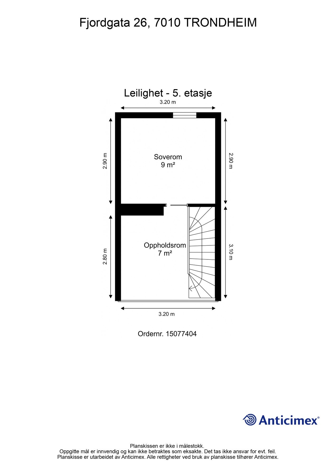 Planskisse overetasje. Galleribilde