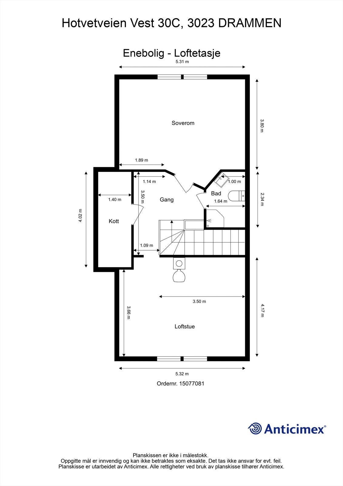 Plantegning loftetasje. Galleribilde