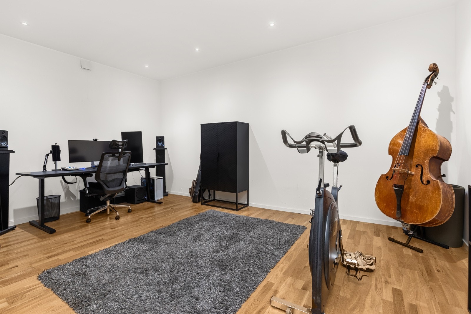 Selger har innredet rommet med både hjemmekino, musikkrom og treningsrom(ikke godkjent som rom for varig opphold). Galleribilde