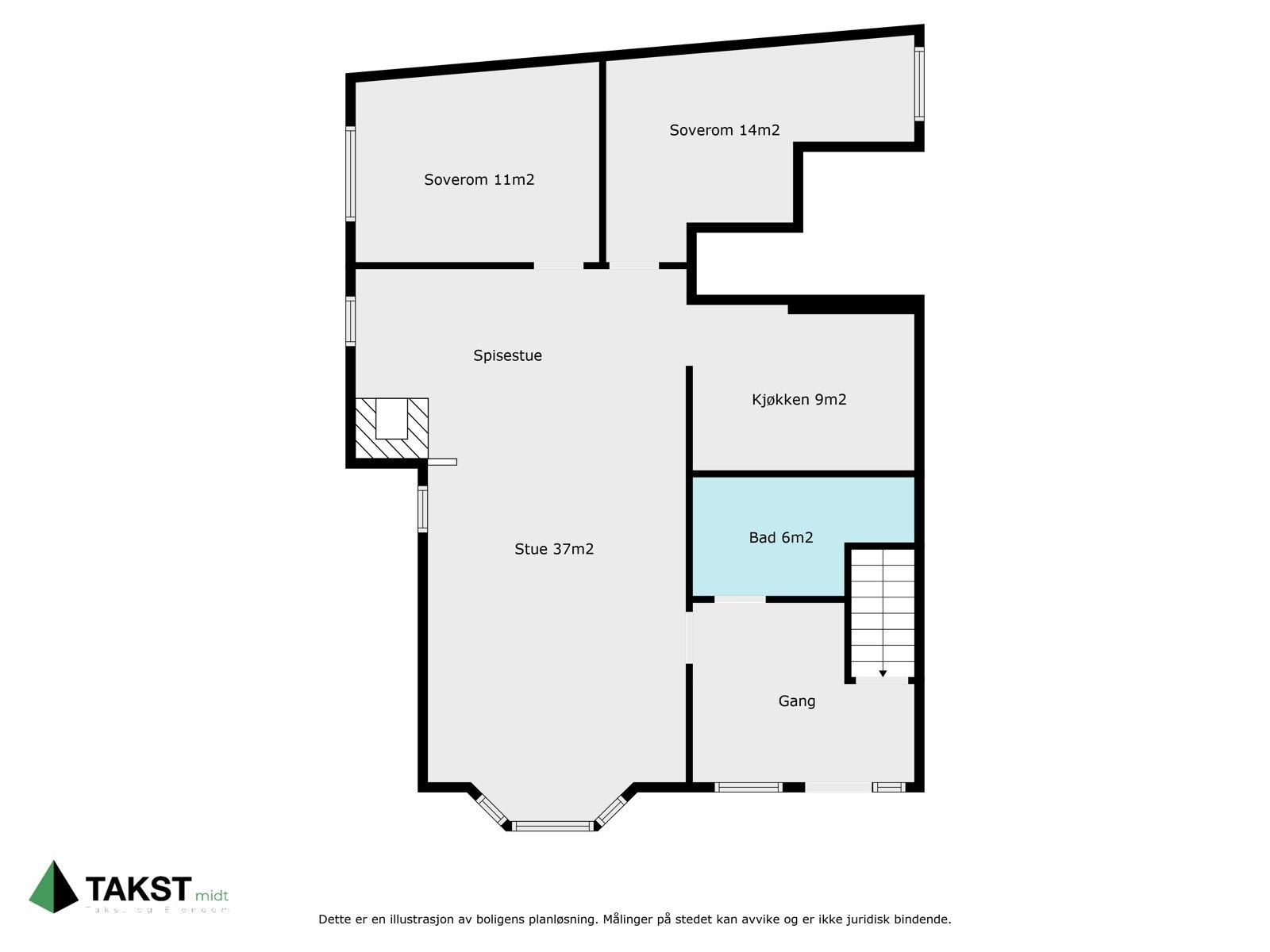 Planskisse 1.etg. Galleribilde