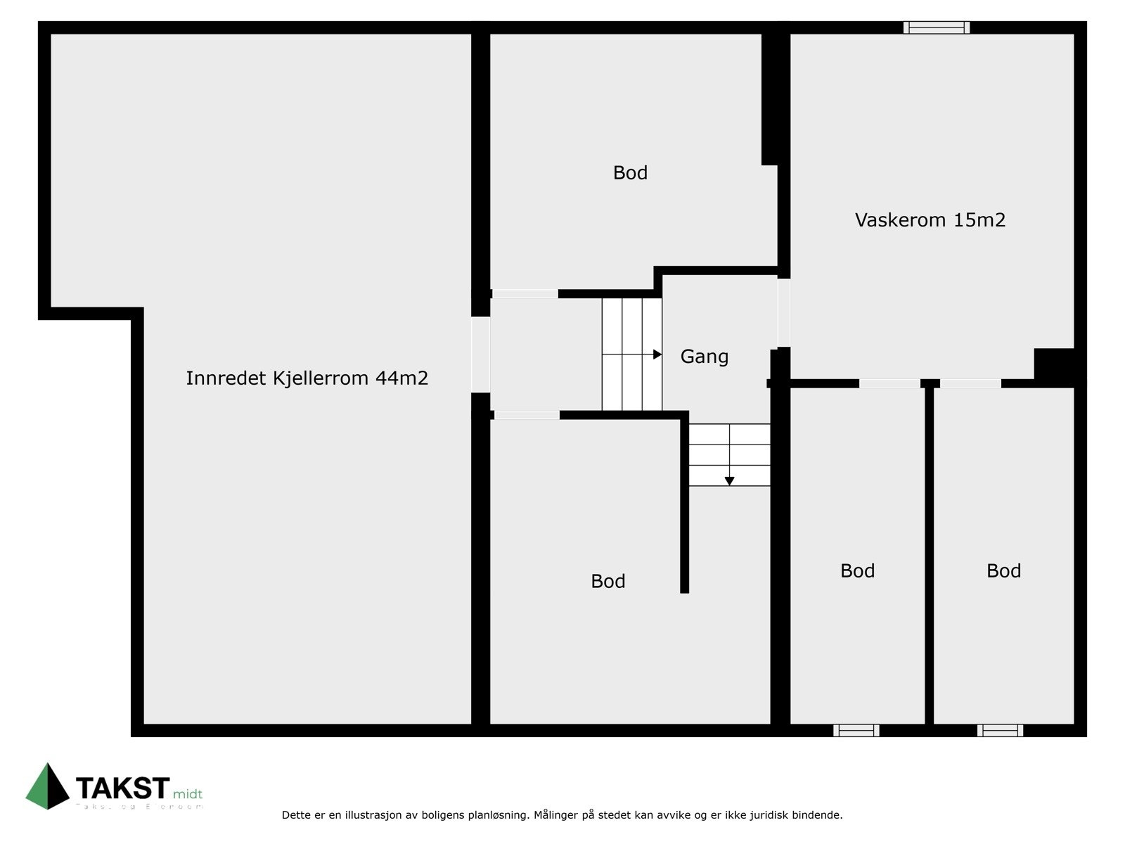 Planskisse kjeller Galleribilde