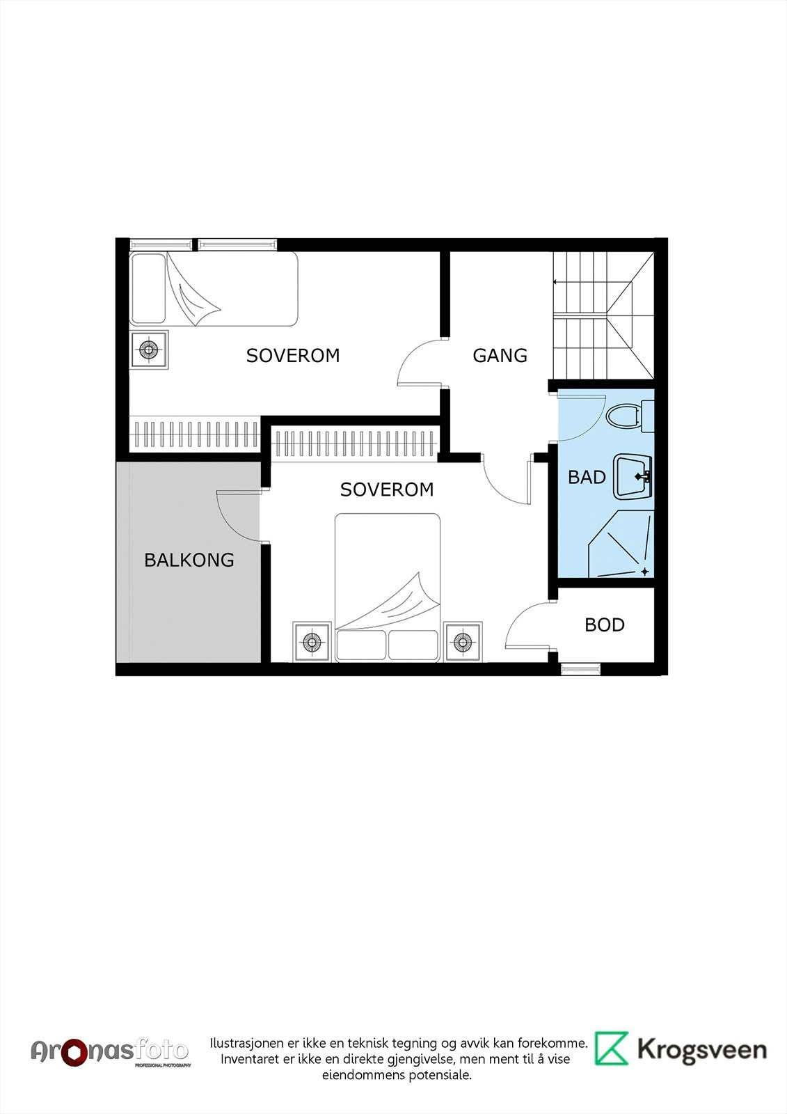 Plantegning 2. etasje Galleribilde