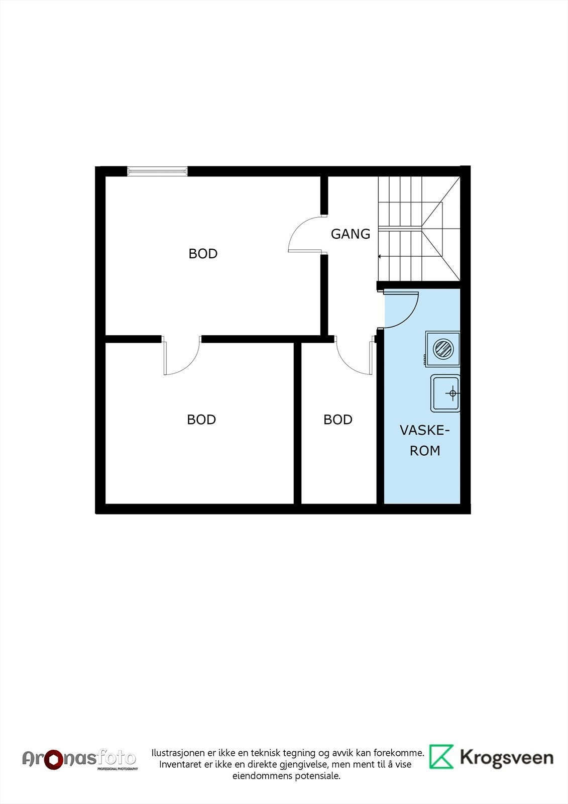 Plantegning kjeller Galleribilde