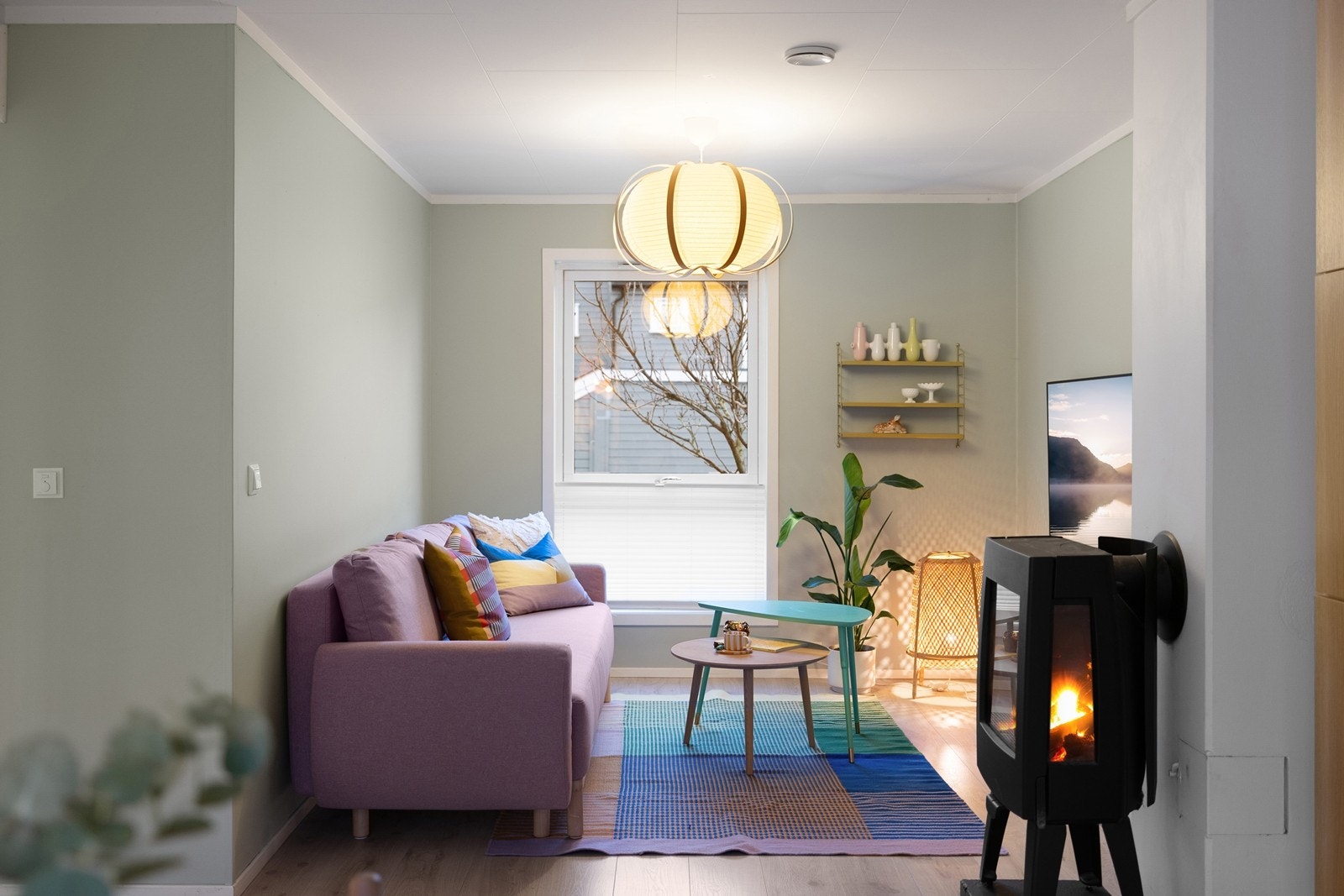 En egen TV-krok gir rom for en mer tilbaketrukket og rolig sone. Galleribilde