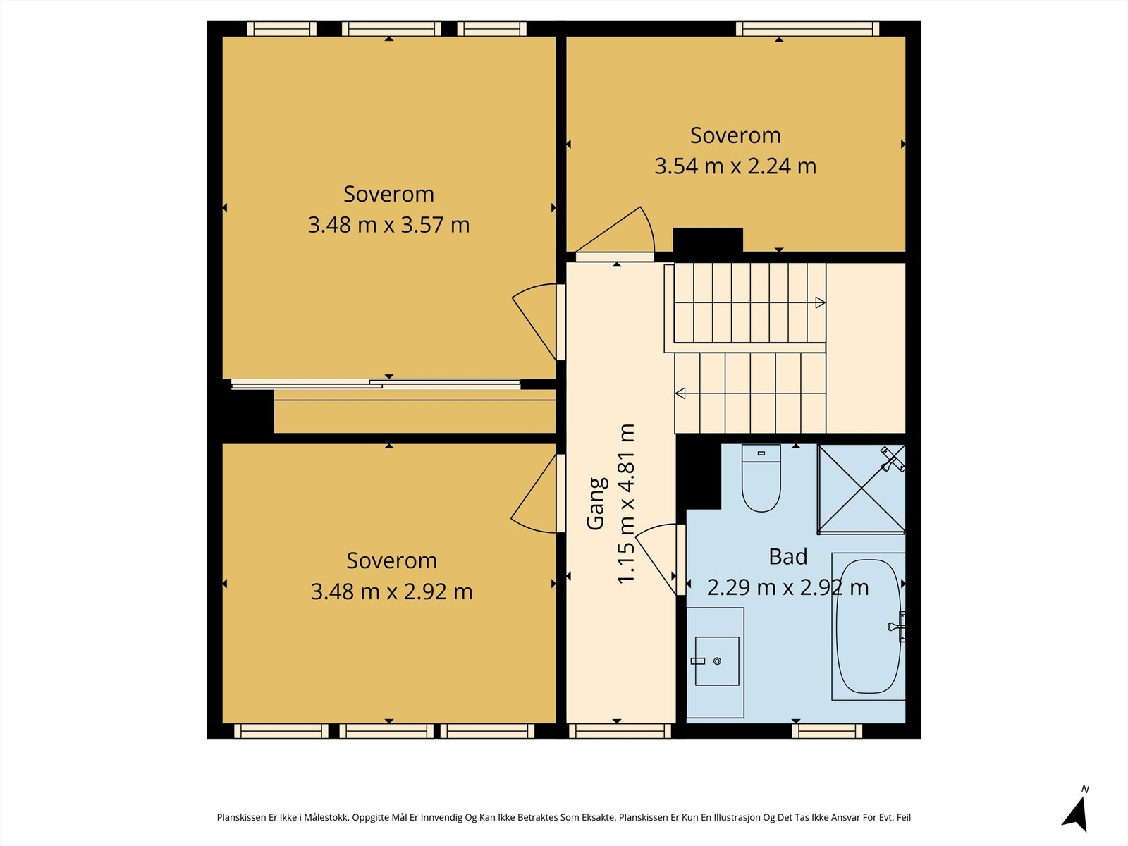 Plantegning 2. etasje Galleribilde