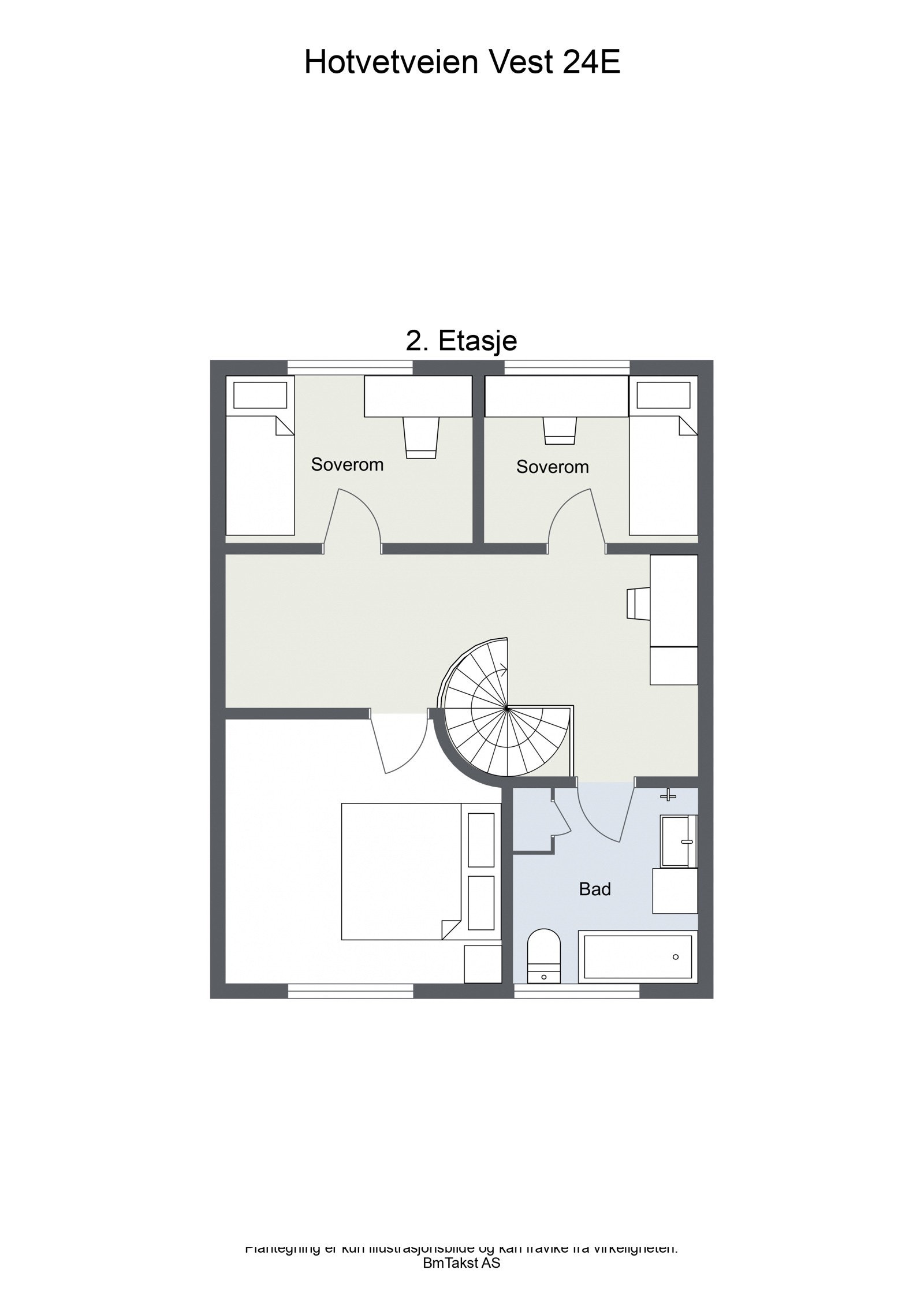 Plantegning andre etasje. Galleribilde