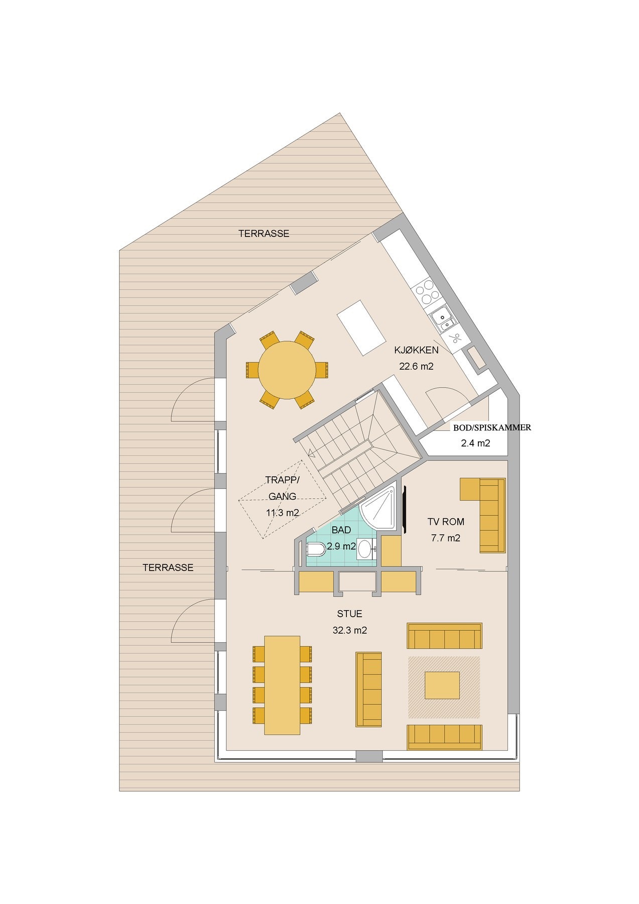 Plantegning av 2. etg. Galleribilde