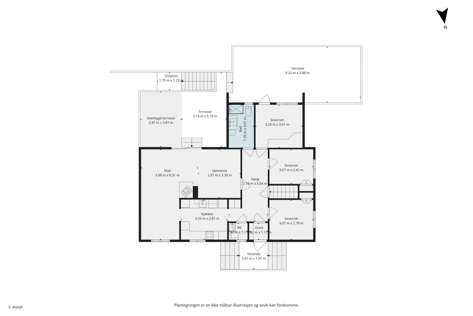 Plantegning hovedetasje Galleribilde