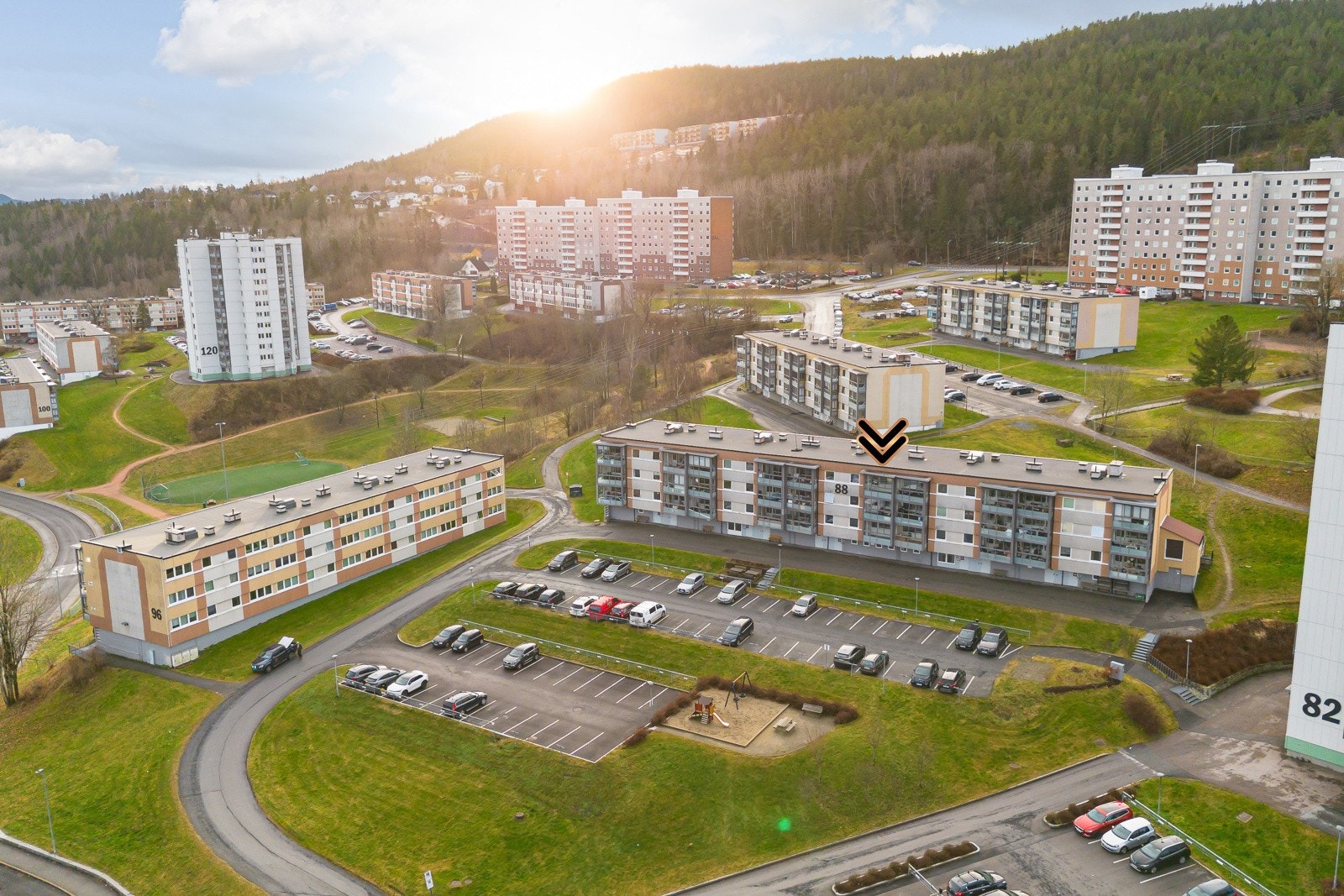 Leiligheten har utmerket beliggenhet på Fjell i Drammen kommune. Galleribilde