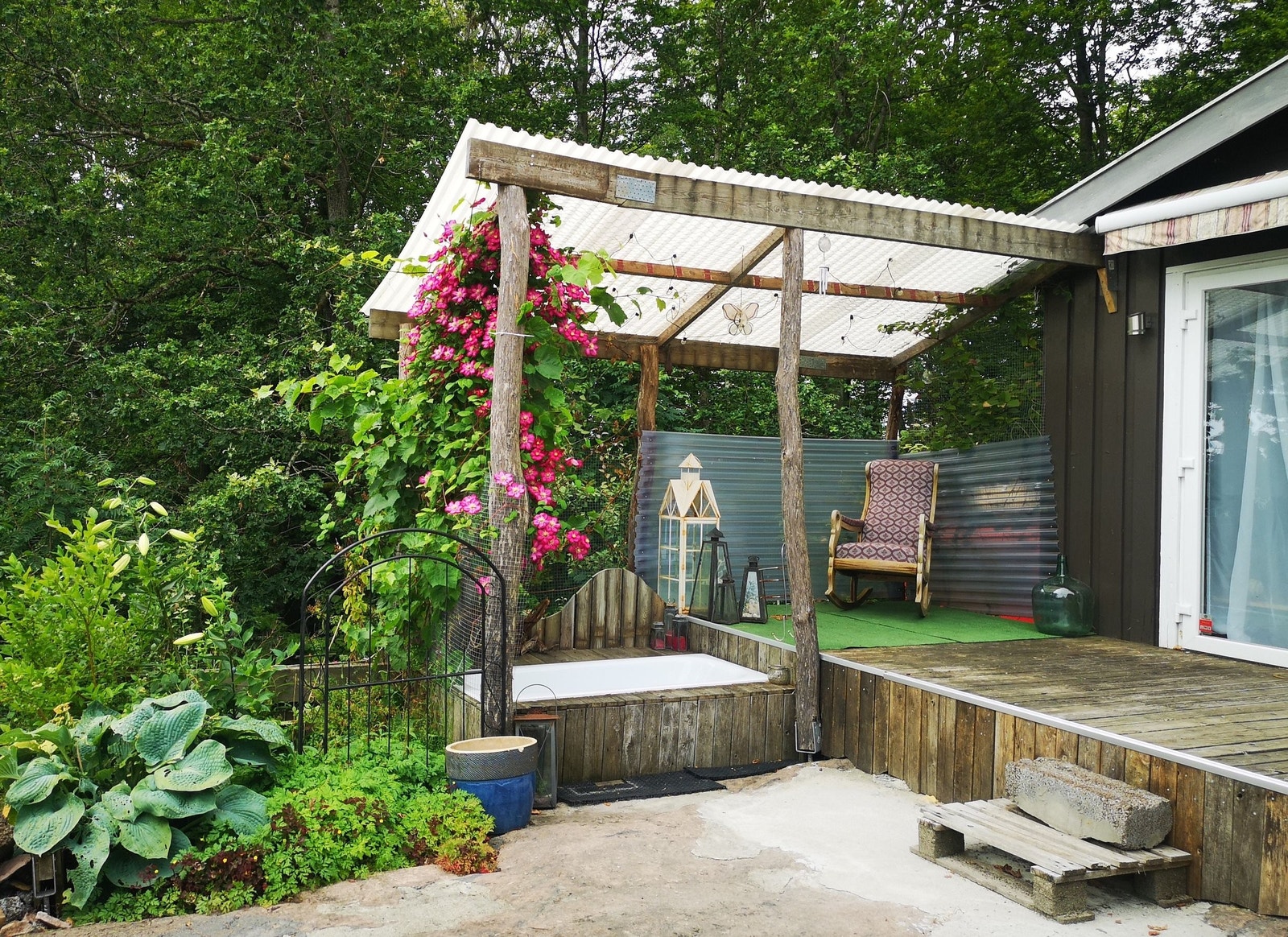 Utebad på terrassen Galleribilde