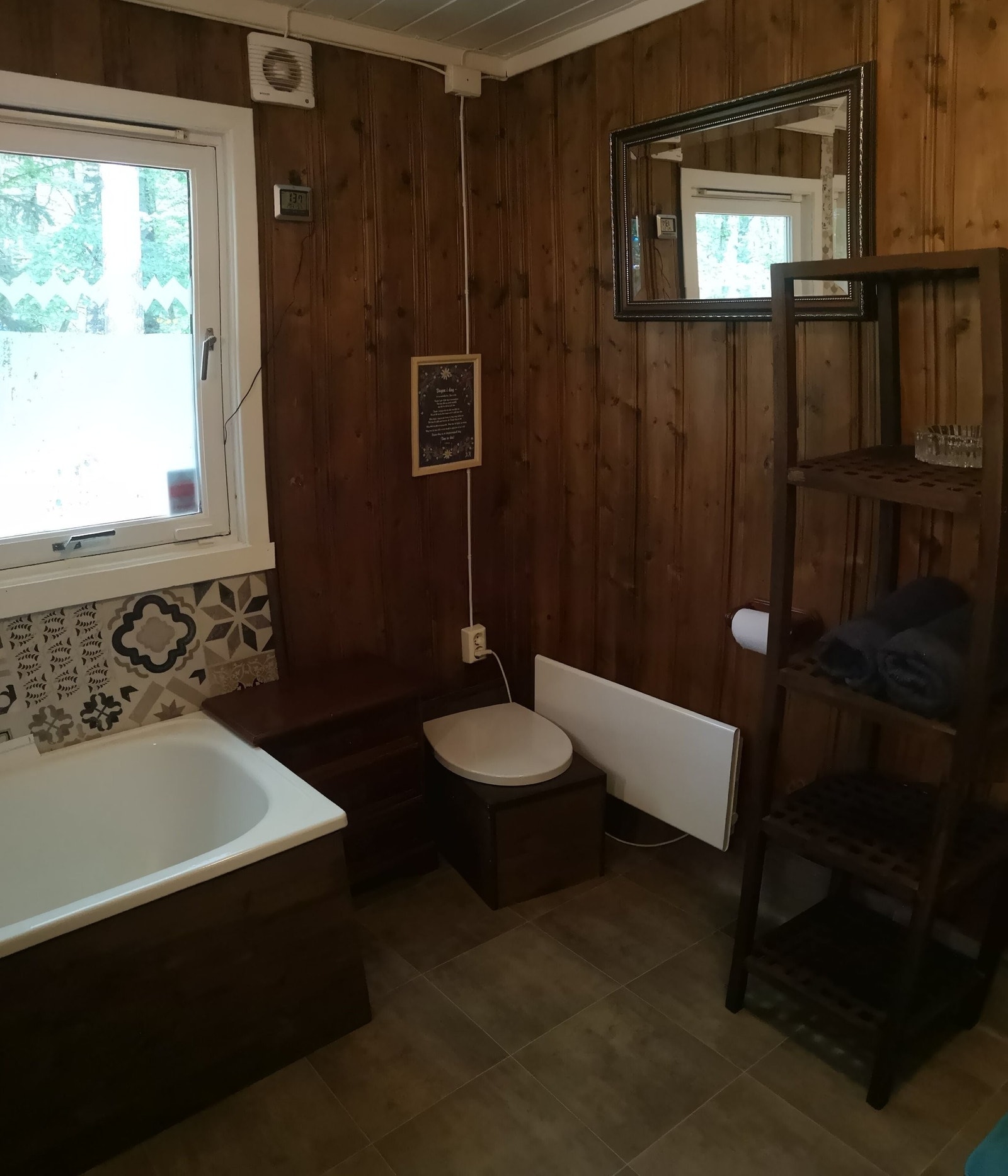 Strøm lagt opp til forbrenningstoalett Galleribilde