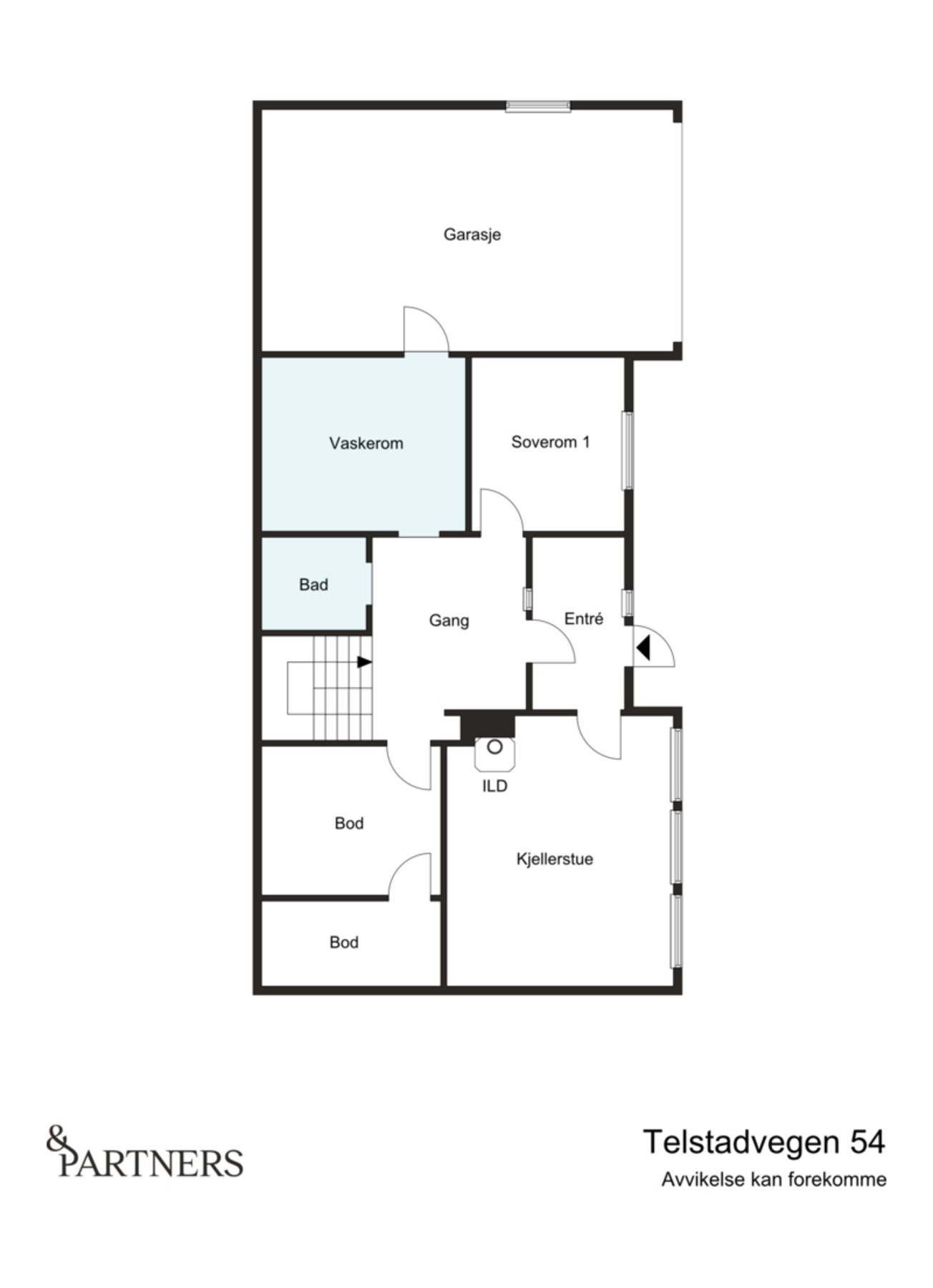 Plantegning 1. etasje Galleribilde