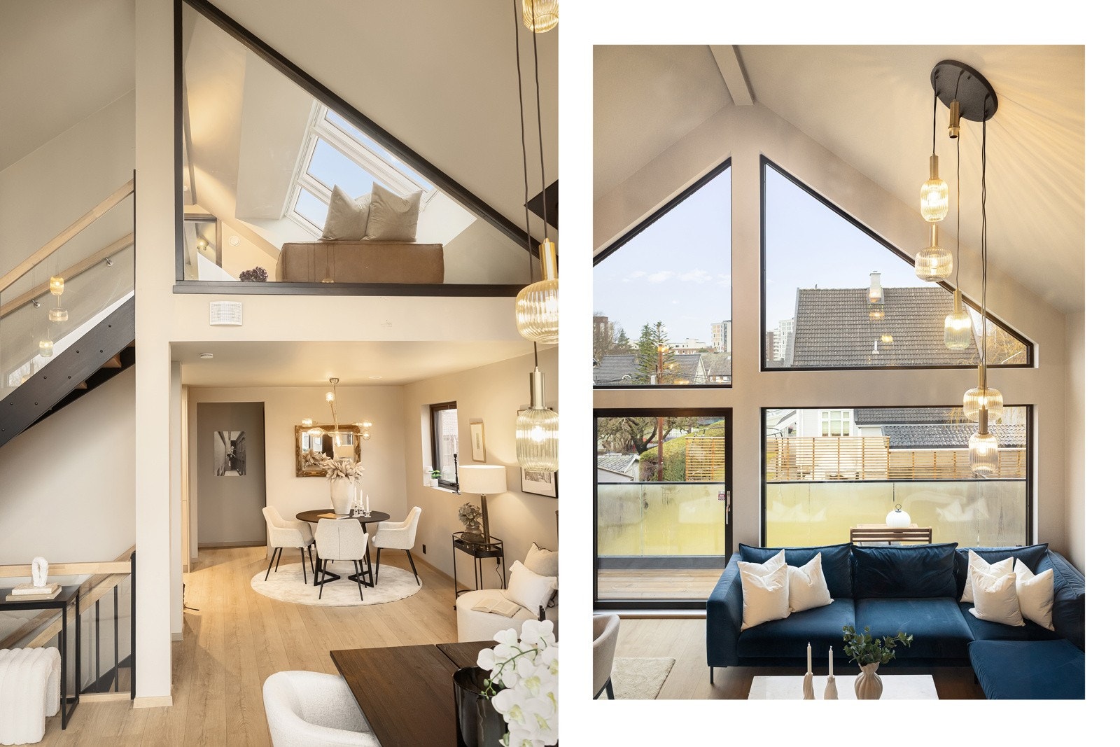 Stuen byr på generøs takhøyde opptil hele 5 meter og flotte arkitektonsike detaljer er gjennomgående. Galleribilde