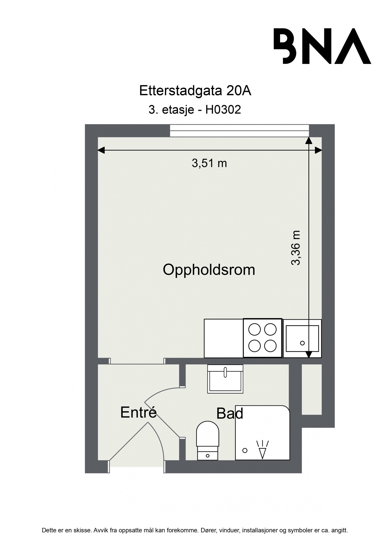 Plantegning - Leiligheten disponerer også kjellerbod på ca 2 kvm Galleribilde