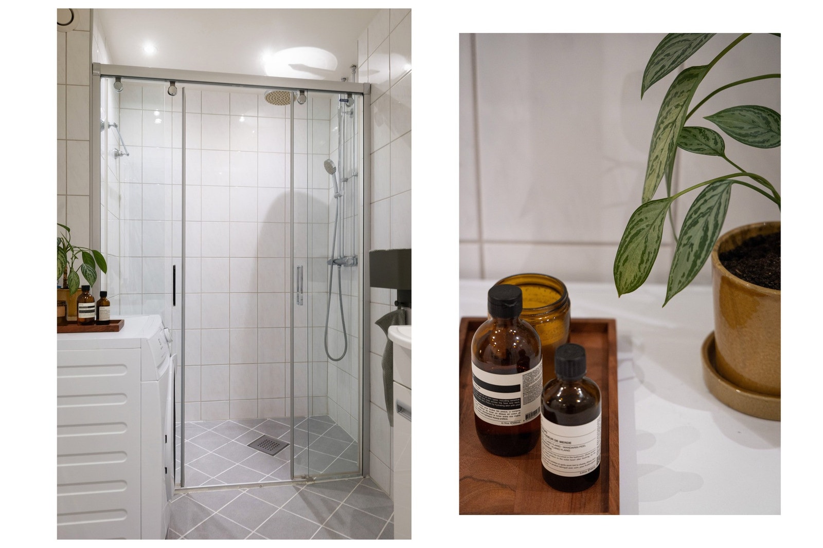 Badet ble utvidet med arealet som utgjør dusjnisjen. Galleribilde