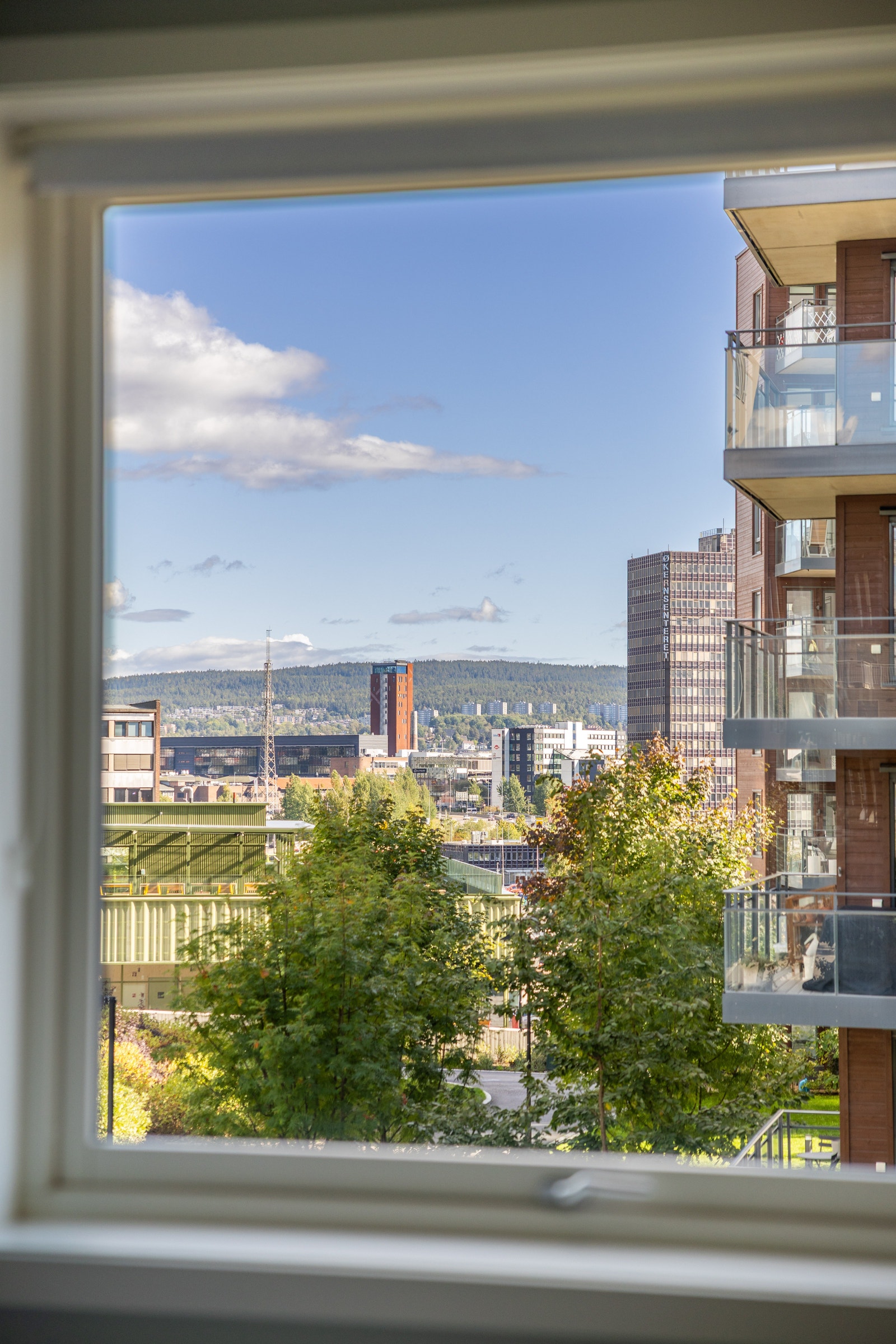 Utsikt mot Økern fra hovedsoverommet. Galleribilde