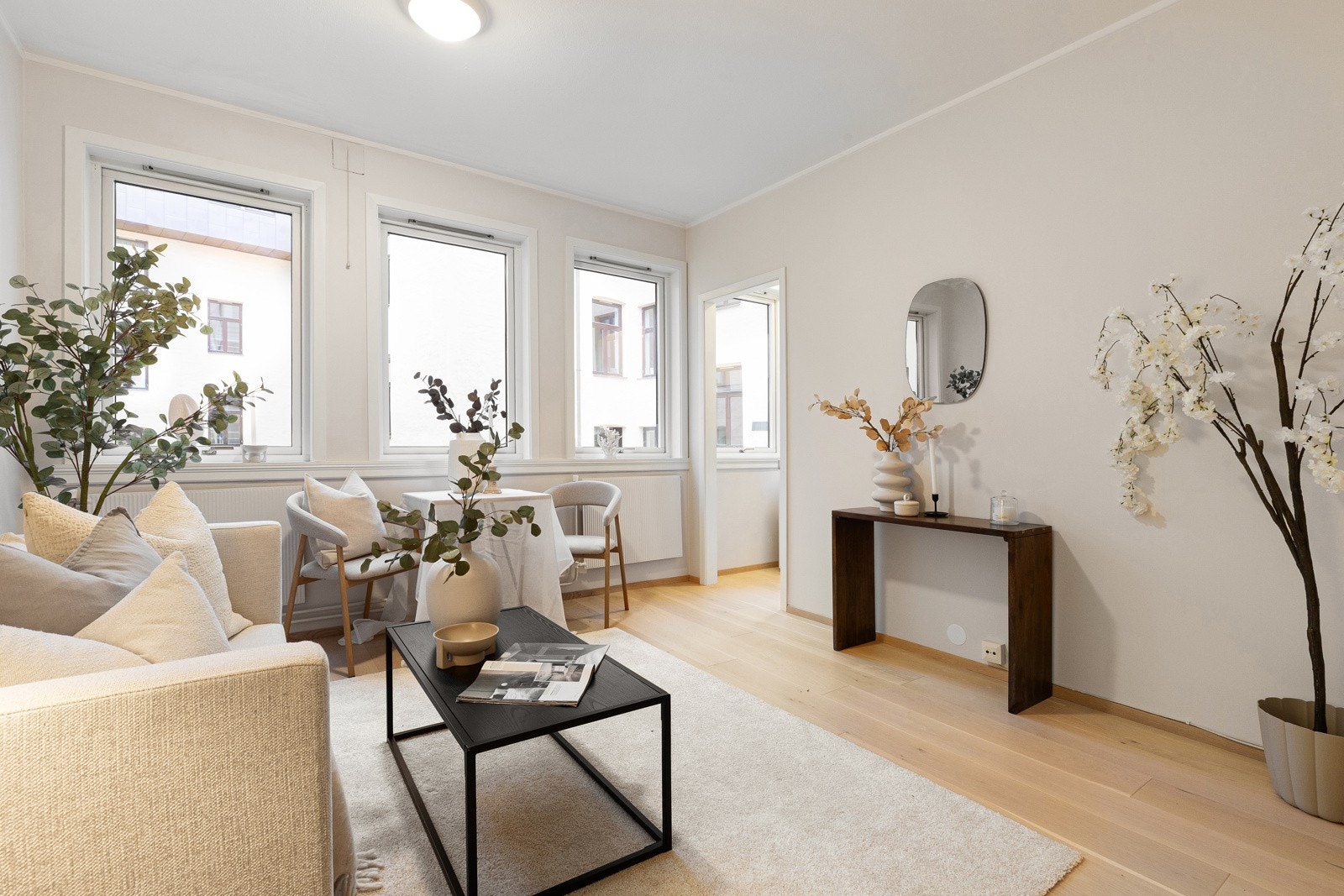 Fine vindusflater på rekke Galleribilde