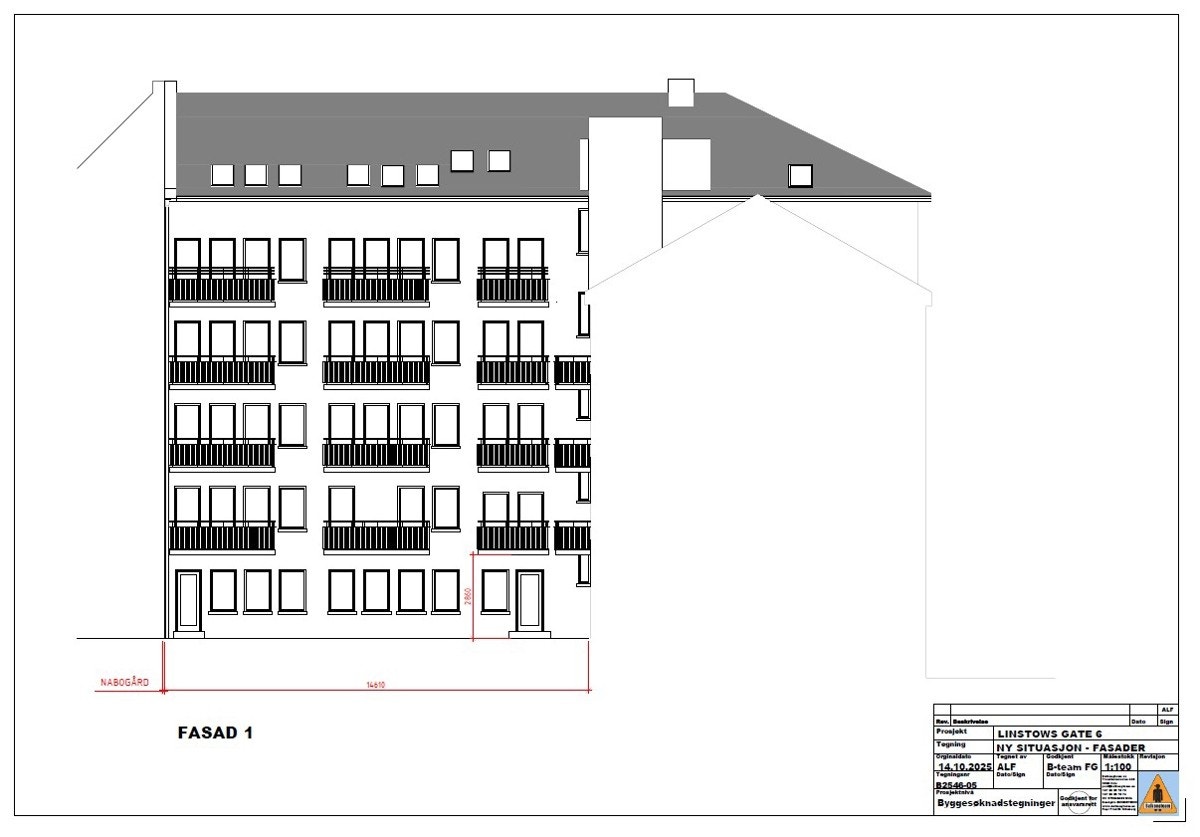 Balkongsøknad fasade Galleribilde