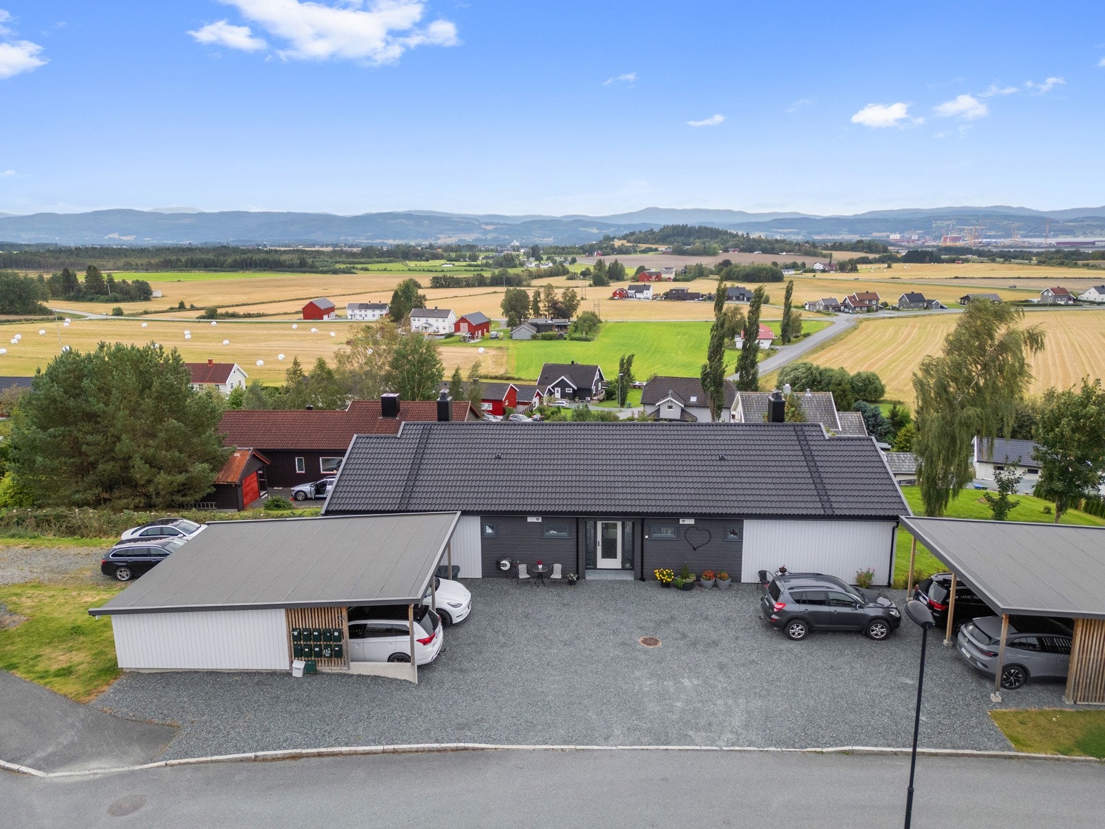 Dronefoto over nærområdet. Galleribilde