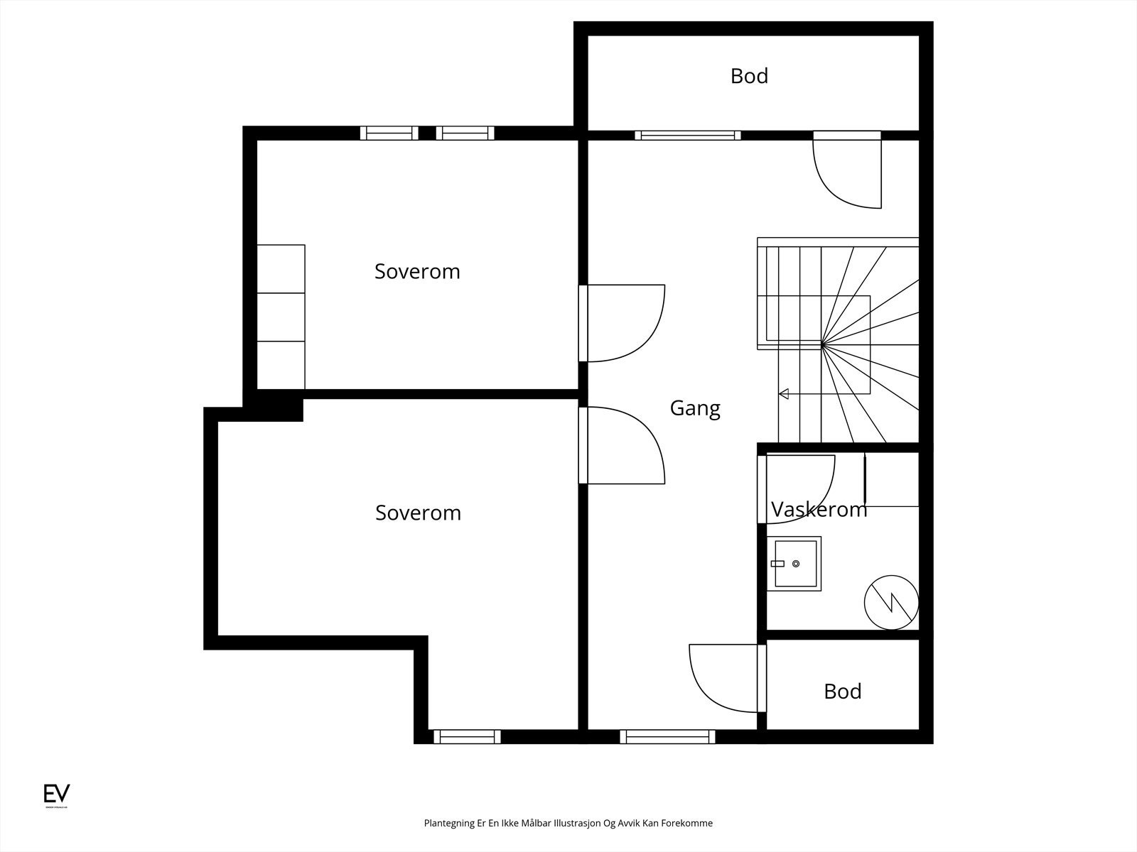 Plantegning loft Galleribilde