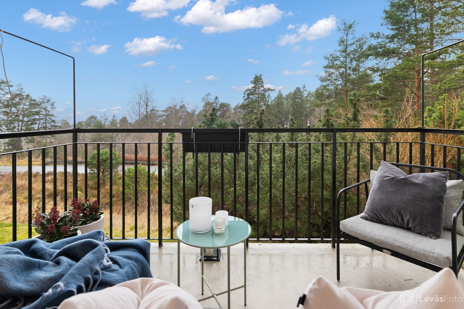 Trivelig utsyn fra balkongen. Galleribilde