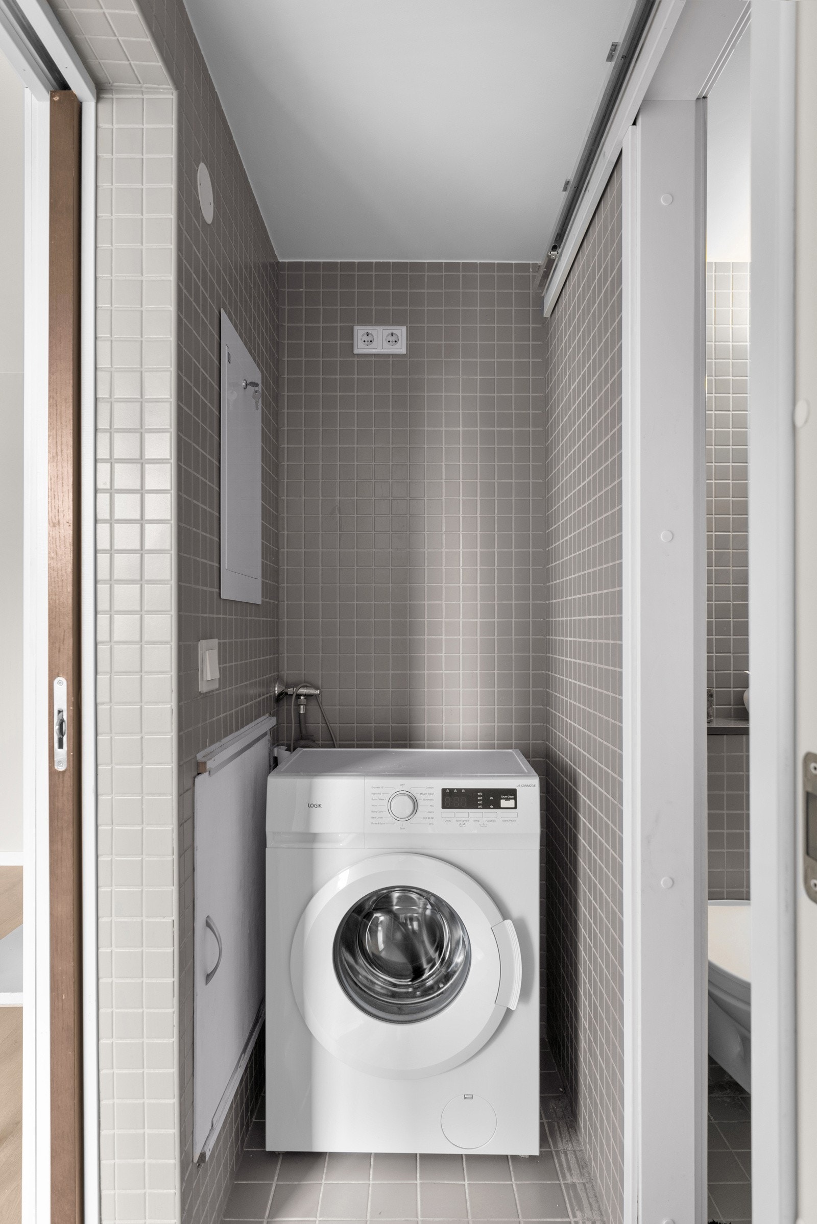 Det er opplegg for vaskemaskin. Galleribilde