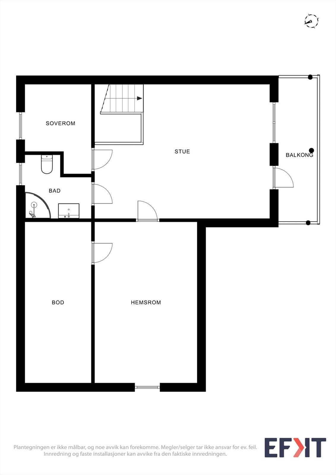 Plantegning loftsetasjen Galleribilde