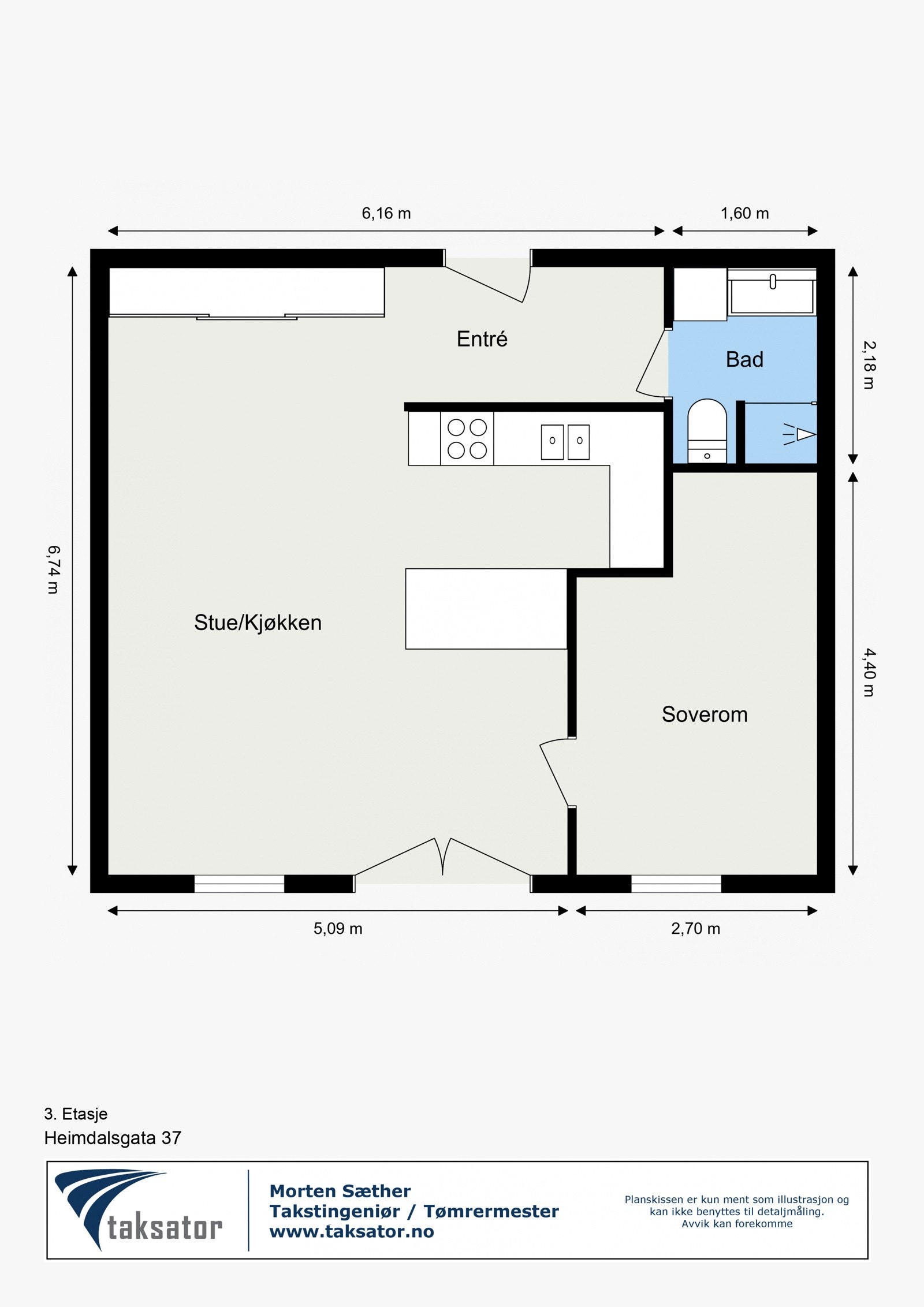 Plantegning av Heimdalsgata 37 Galleribilde