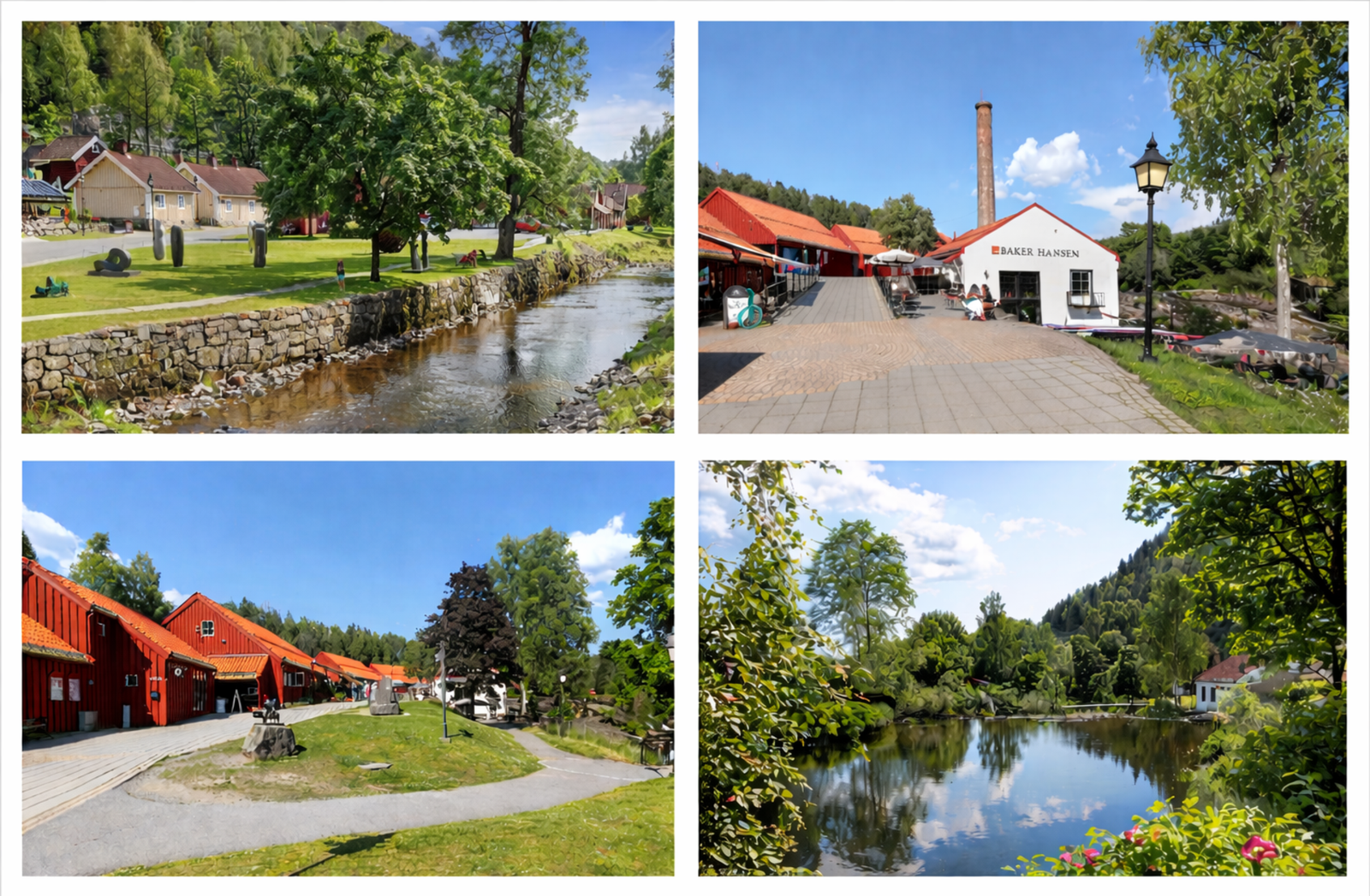 Bærums Verks handelsgater ligger kun en kort spasertur unna. Galleribilde