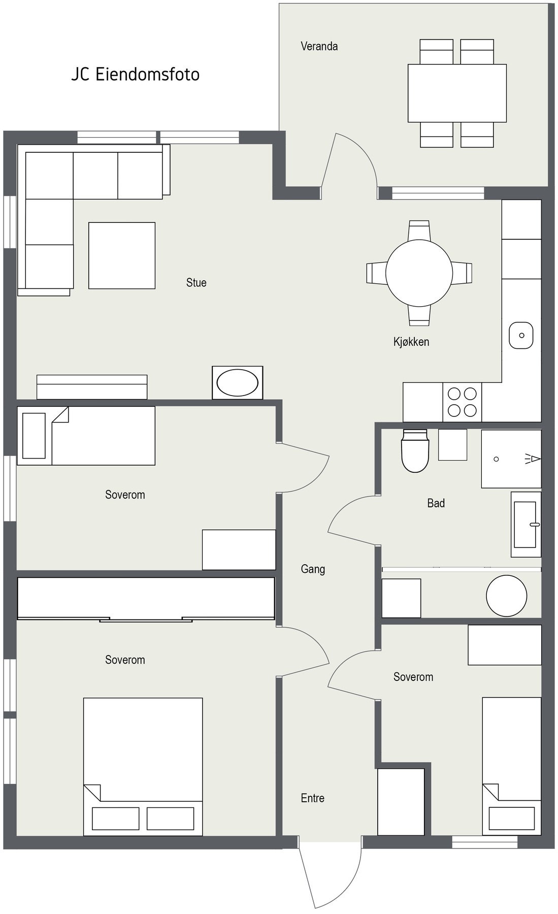 Vi viser deg plantegningen tidlig, slik du får orientert deg .. Galleribilde