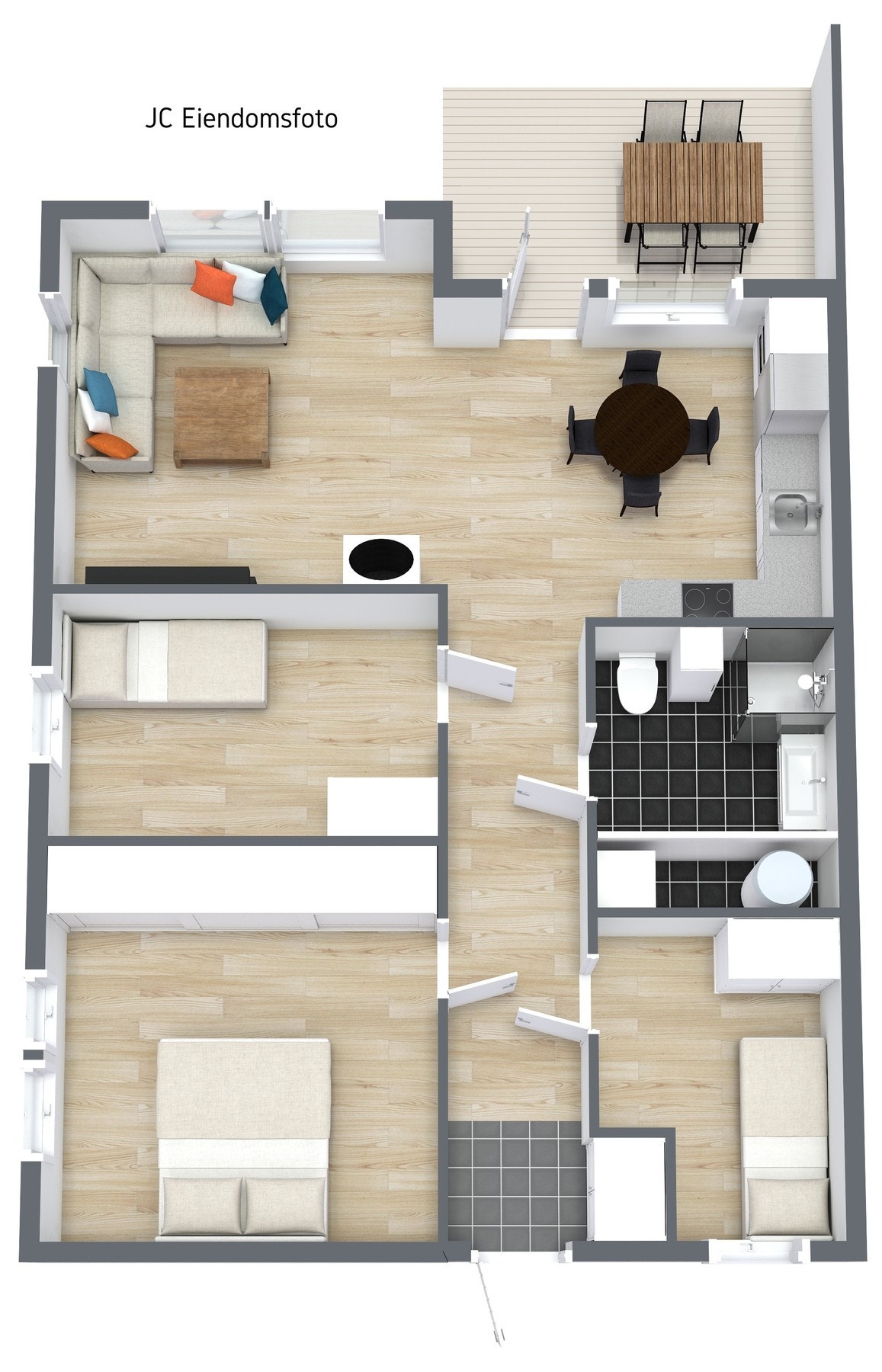 3d plantegning. Galleribilde