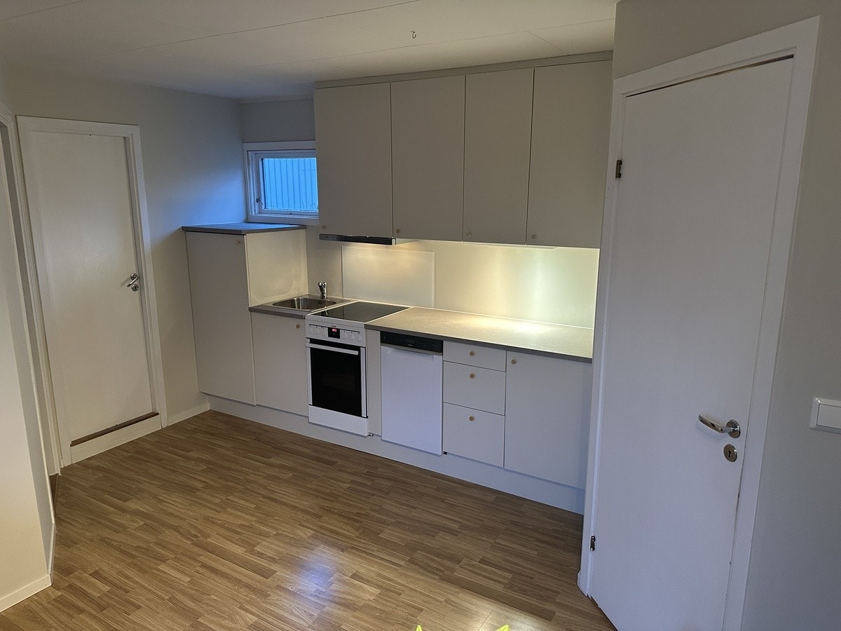 Kjøkken med alle hvitevarer Galleribilde