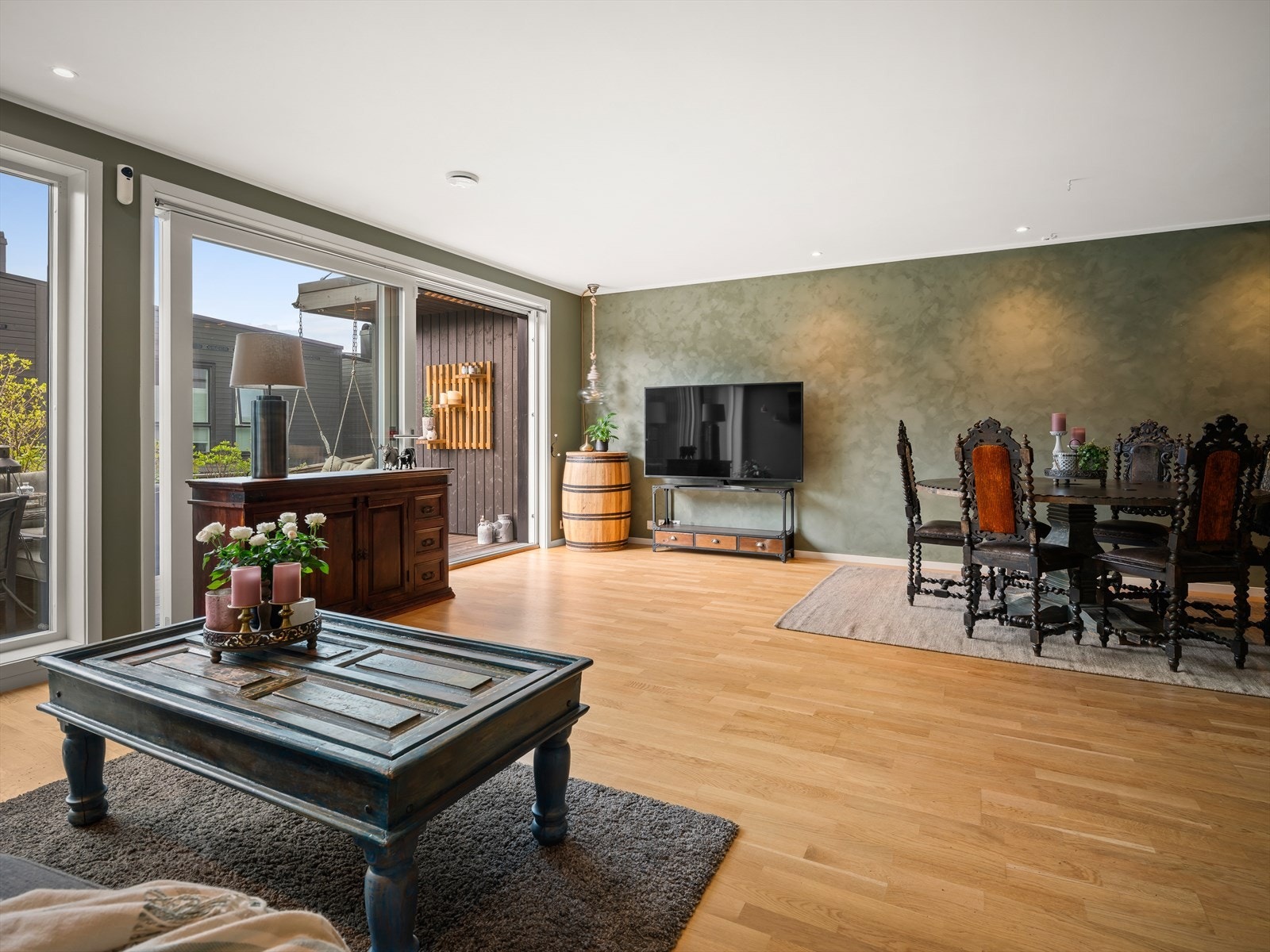 Det er god plass til spisestue. Galleribilde