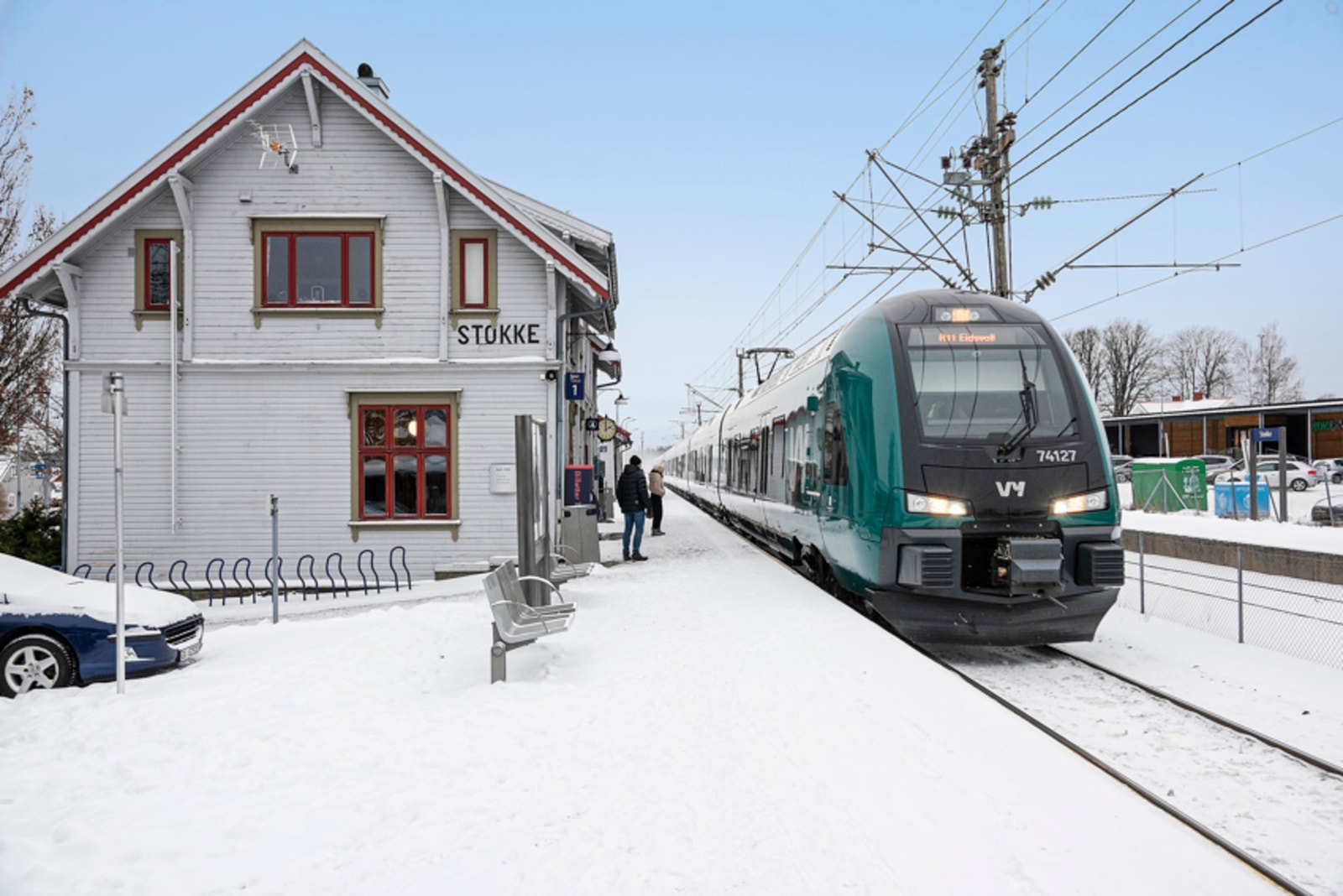 Fra Stokke stasjon er det raskt å pendle til Oslo, eller ta toget andre veien, til Torp for å rekke ett fly Galleribilde
