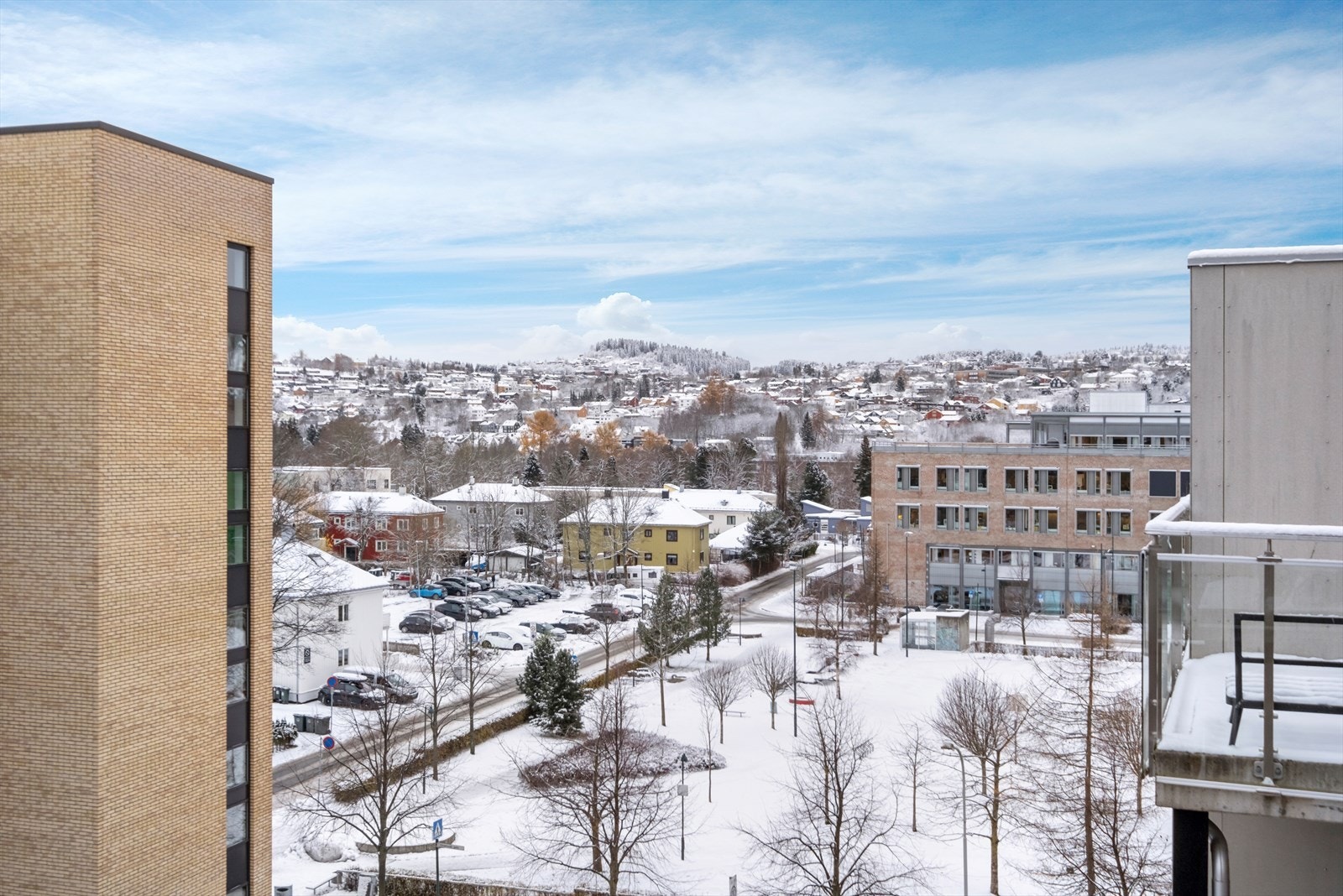Nydelig utsikt fra balkongen. Galleribilde