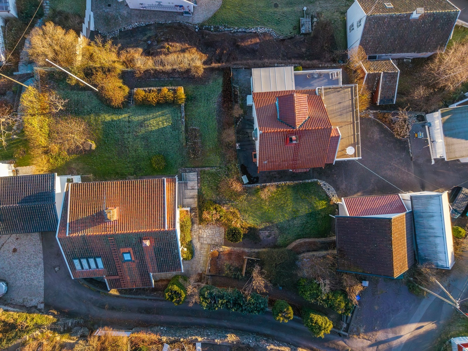 Eiendommen sett ovenfra Galleribilde