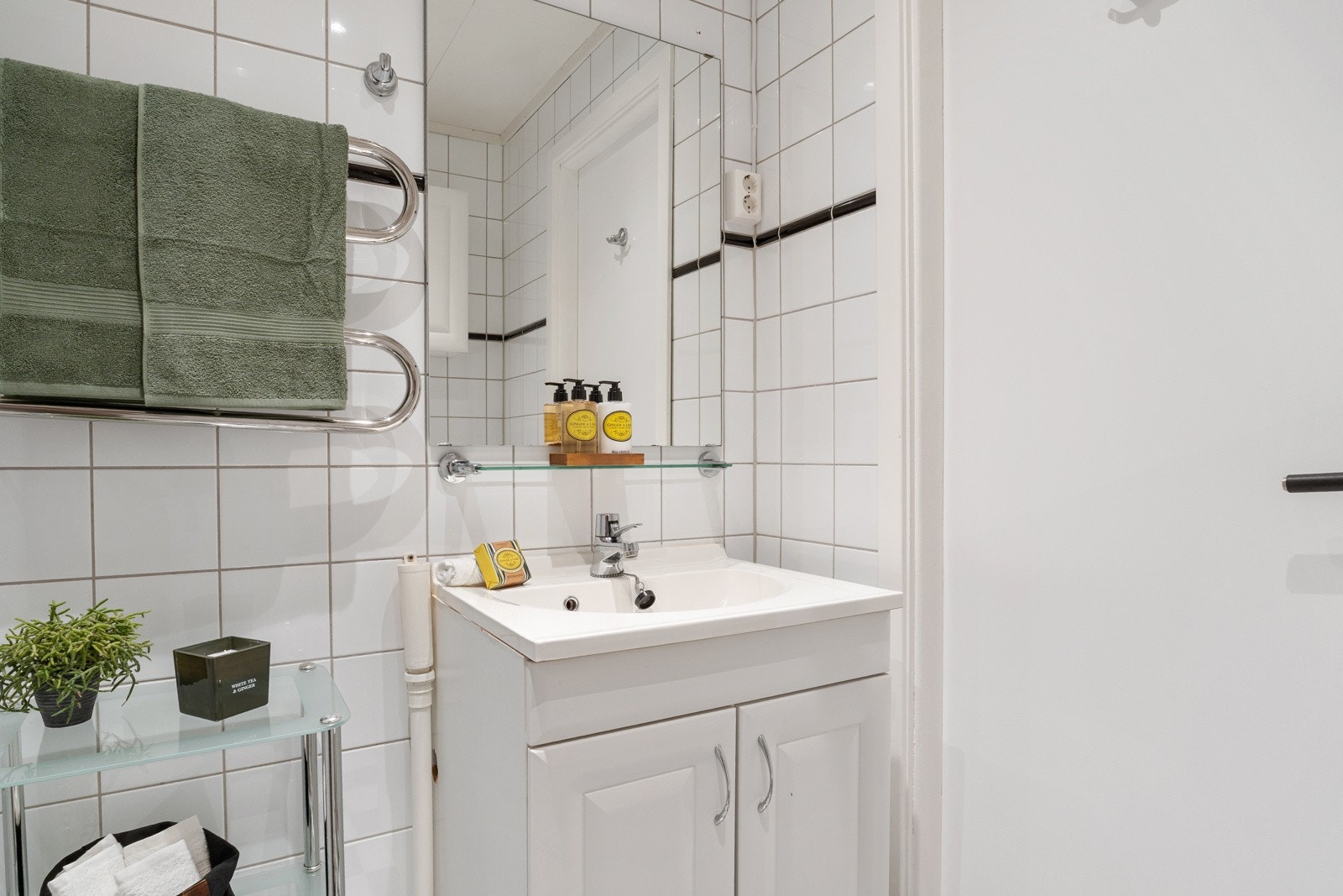 Flislagt baderom med varmekabler Galleribilde