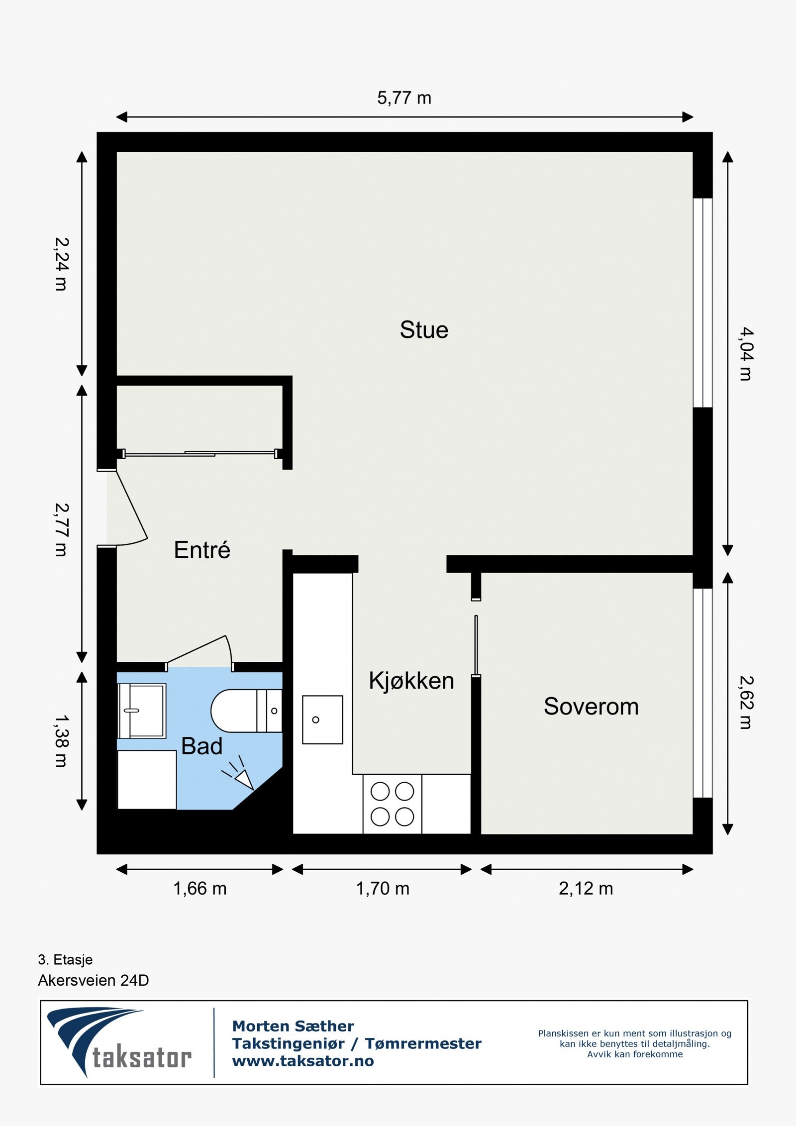 Plantegning - Akersveien 24 D Galleribilde