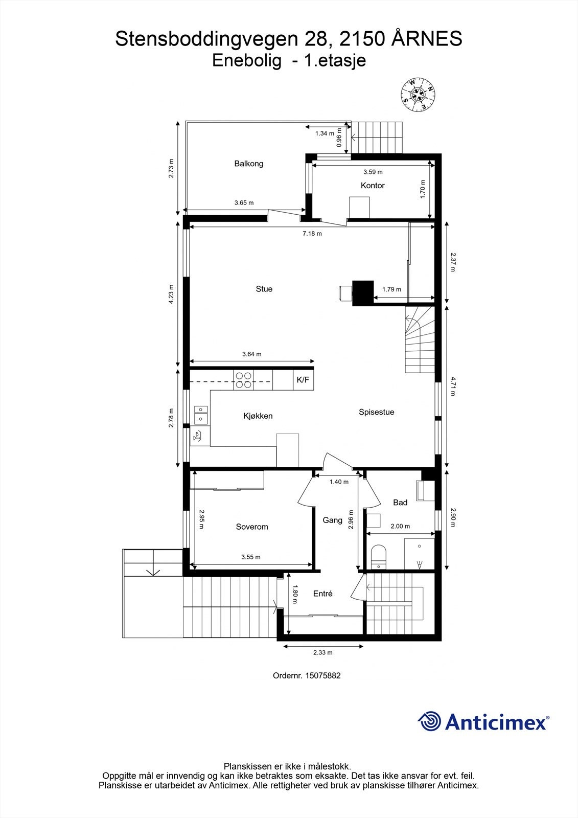 Plantegning - 1.etasje. Galleribilde