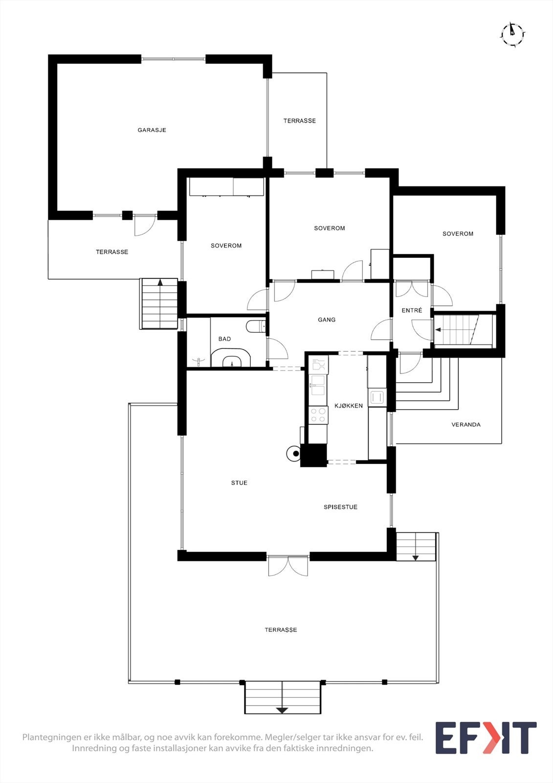 Plantegning 1. etasje Galleribilde