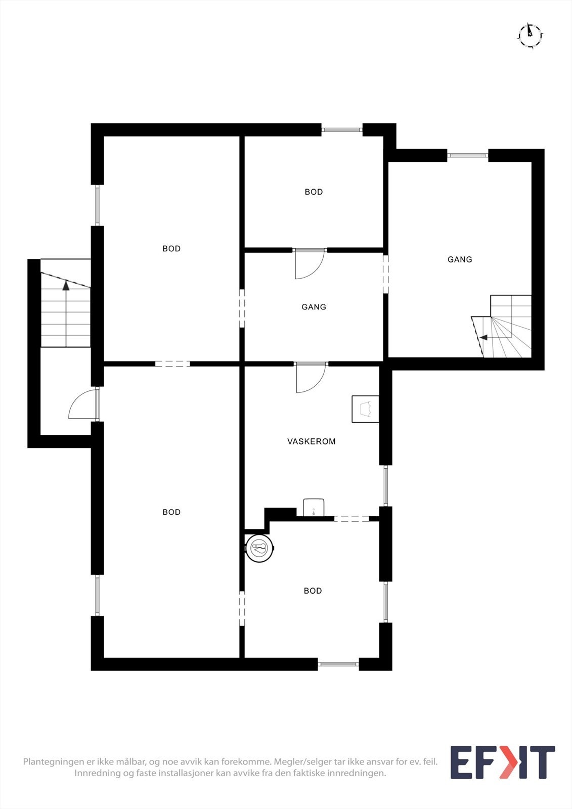 Plantegning kjeller. Galleribilde