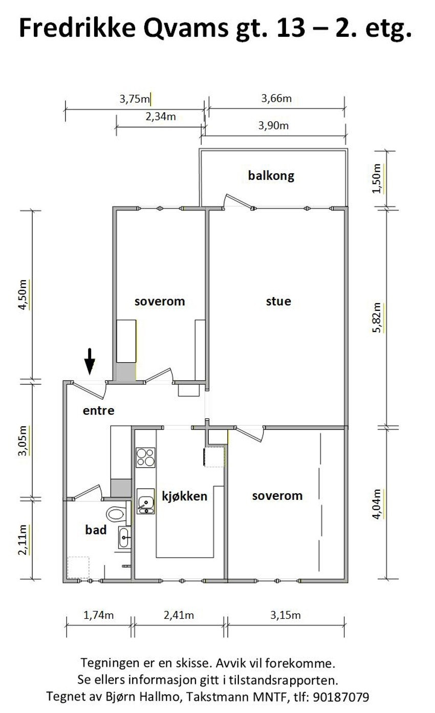 Fredrikke Qvams gt 13 - Tegning Galleribilde